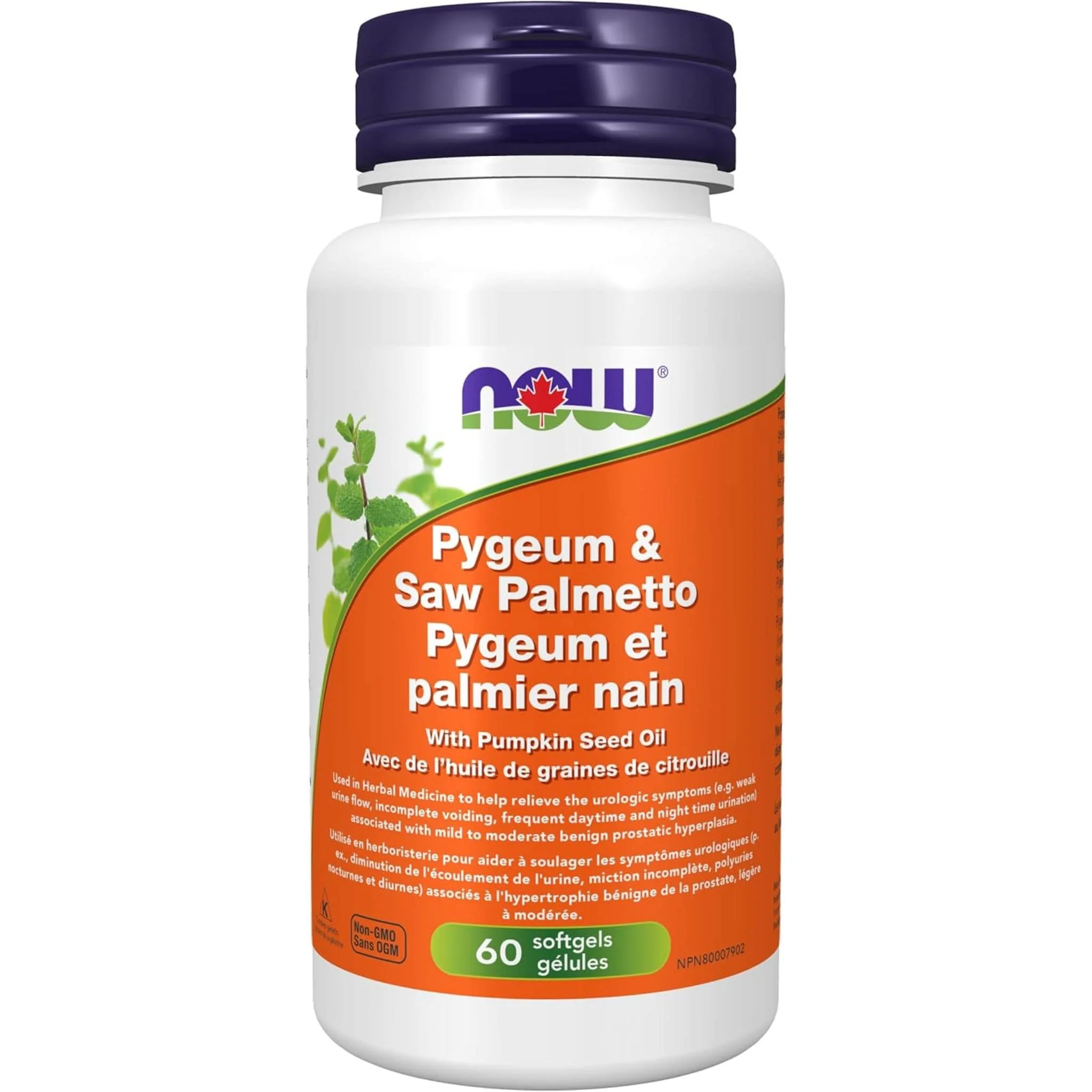 NOW Pygeum & Saw Palmetto, 60 Softgels