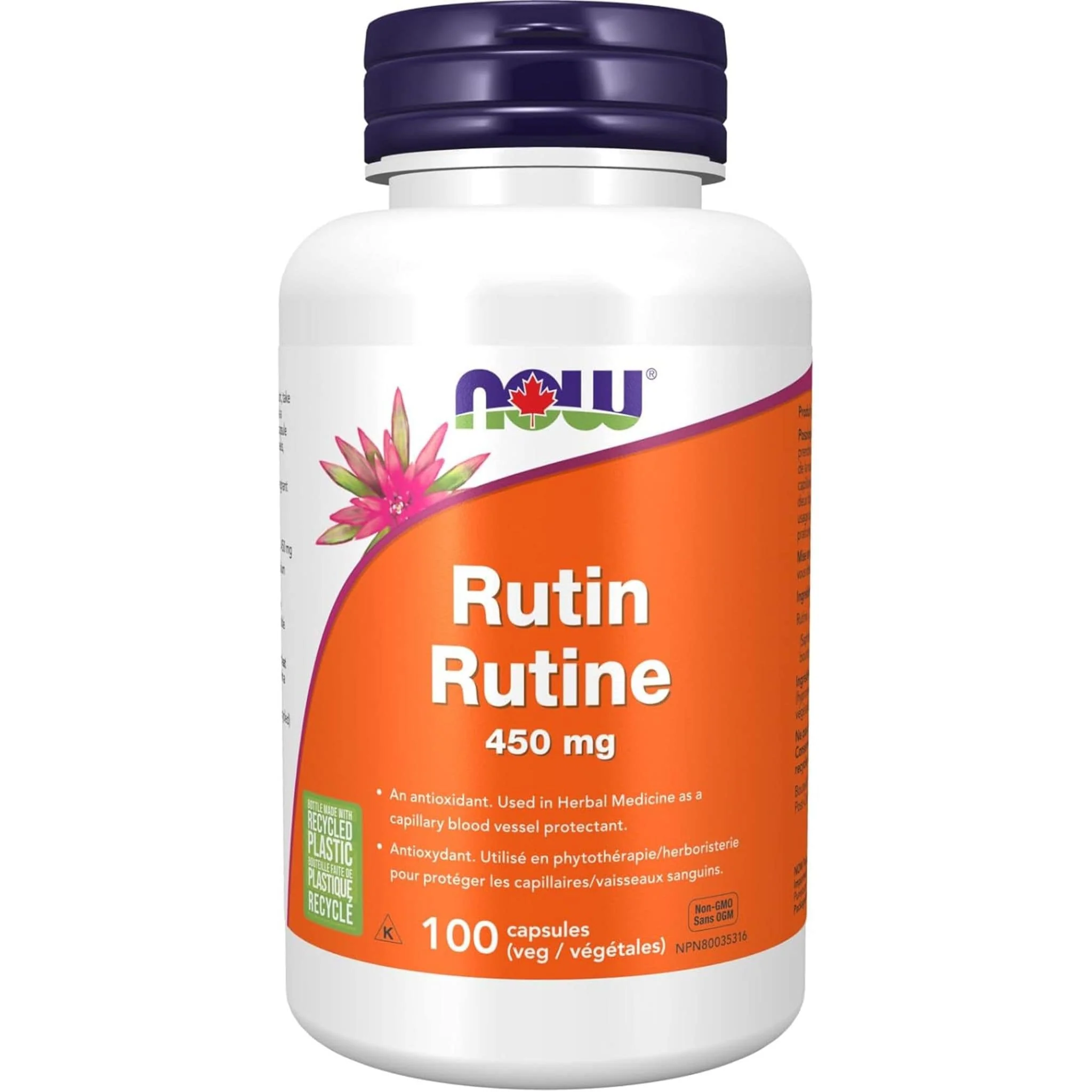 NOW Rutin, 450mg, 100 VCaps - Image 2