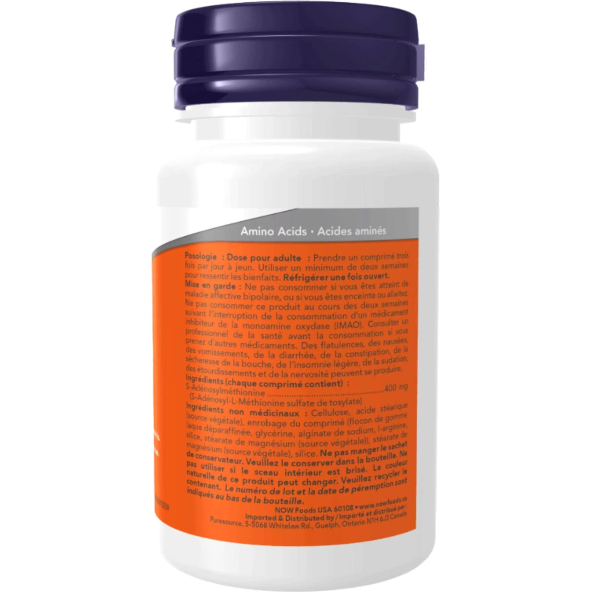 NOW SAMe 400mg, Elemental Enteric Coated, 30 Tablets - Image 3
