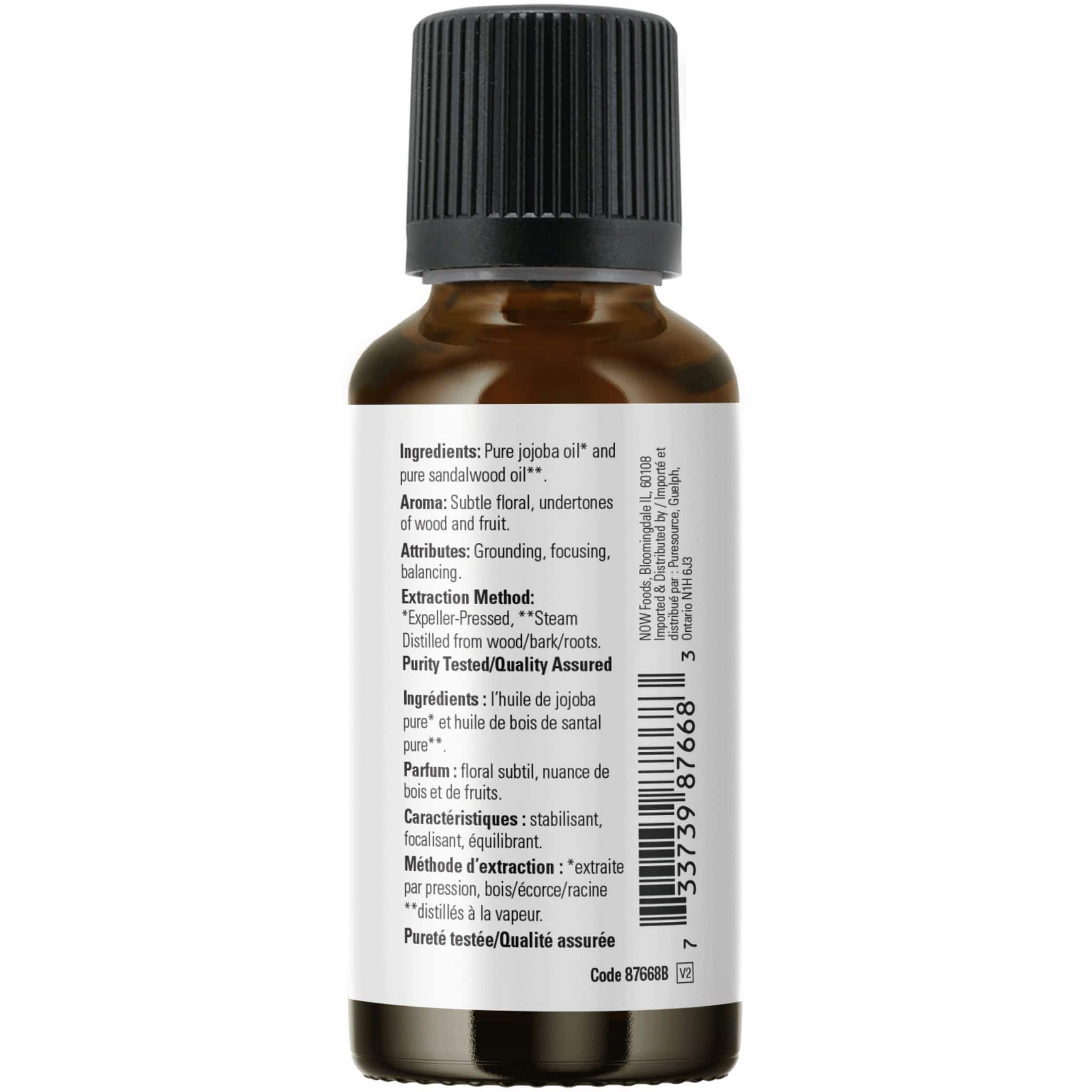 NOW Sandalwood 14% Oil Blend (Aromatherapy), 30ml - Image 3