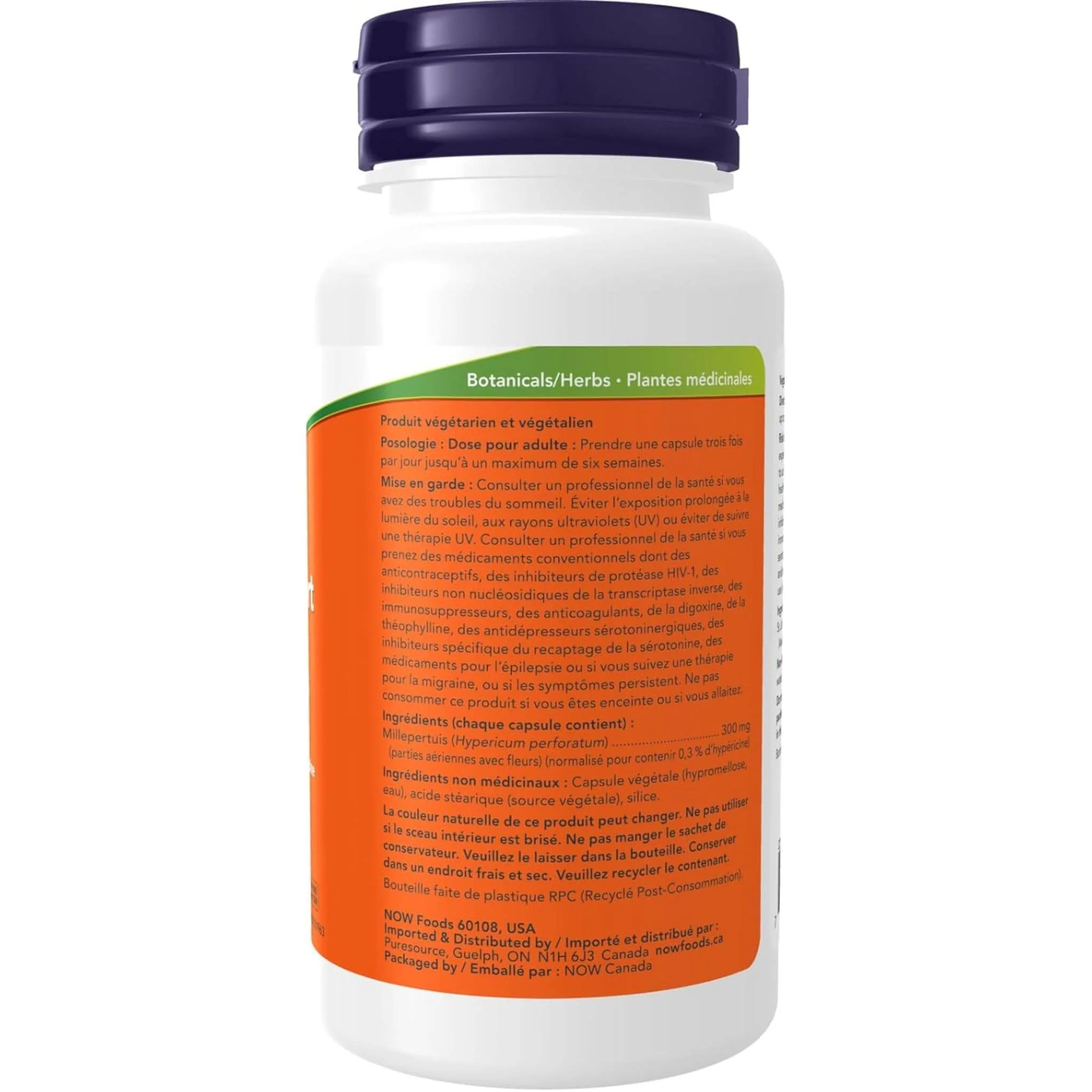 NOW St. John's Wort 300mg (Concentrated), 100 Capsules - Image 4