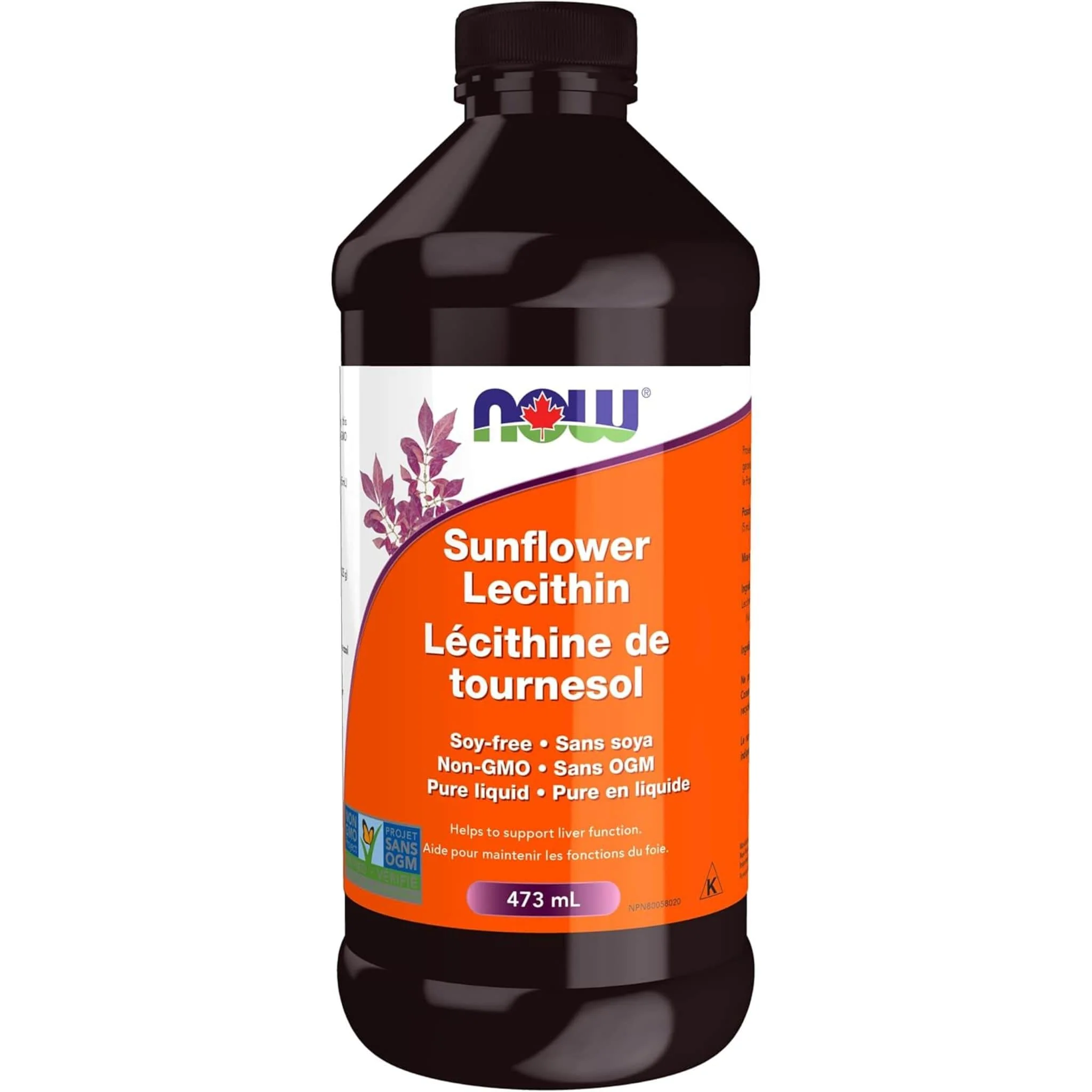 NOW Sunflower Lecithin (Non-GMO), 473ml, Liquid