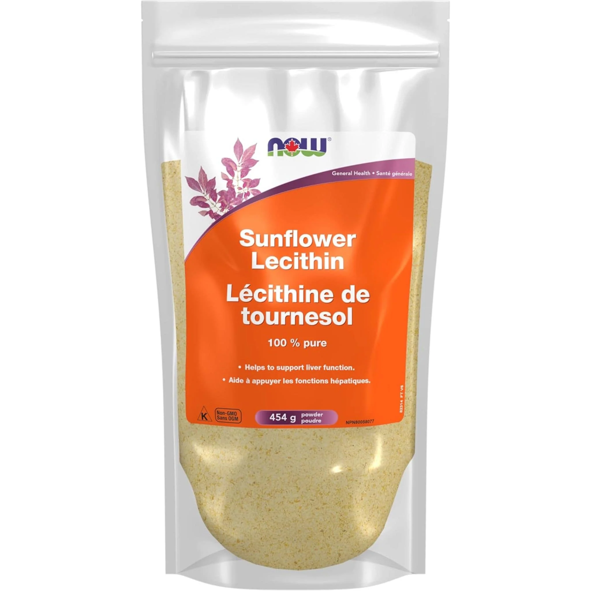 NOW Sunflower Lecithin (Non-GMO), 454g, Powder CLEARANCE 75% Off Exp 2/26 Final Sale - Image 2