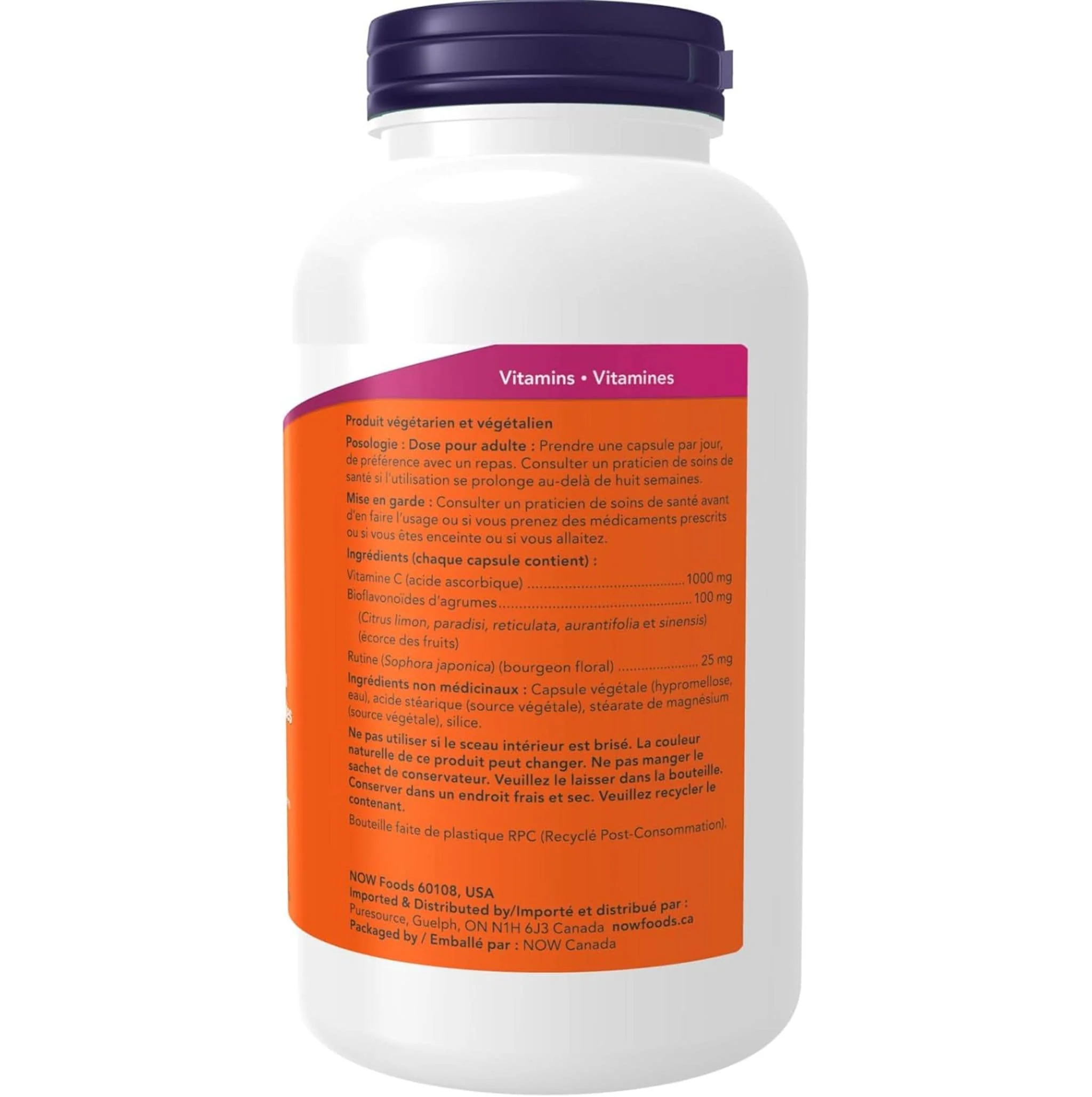 NOW C-1000 Vitamin C 1000mg Capsules with Bioflavonoids - Image 7