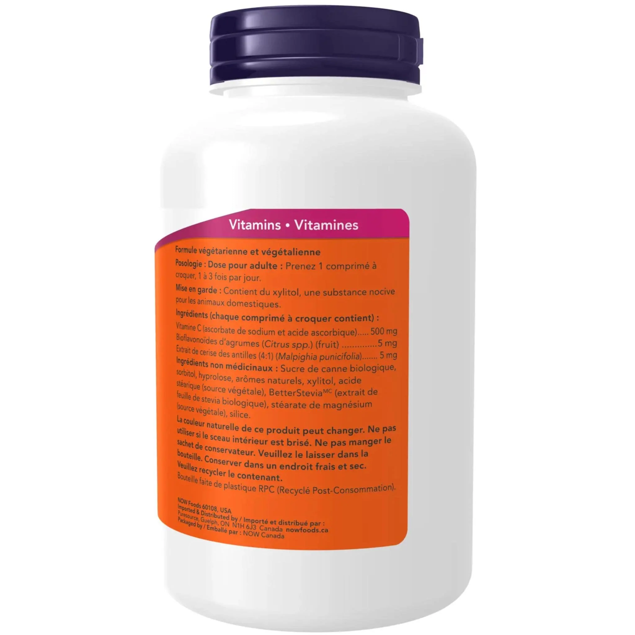 NOW C-500 (500mg Chewable Vitamin C), 100 Chewable Tablets - Image 4