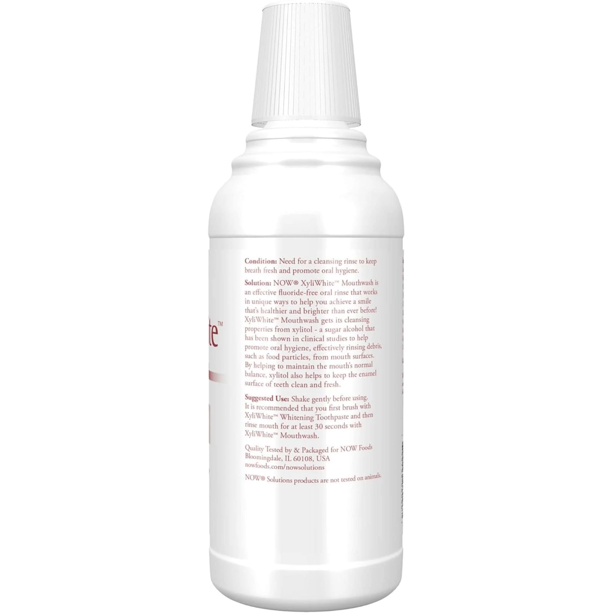 NOW Xyliwhite Mouthwash, 473ml - Image 3