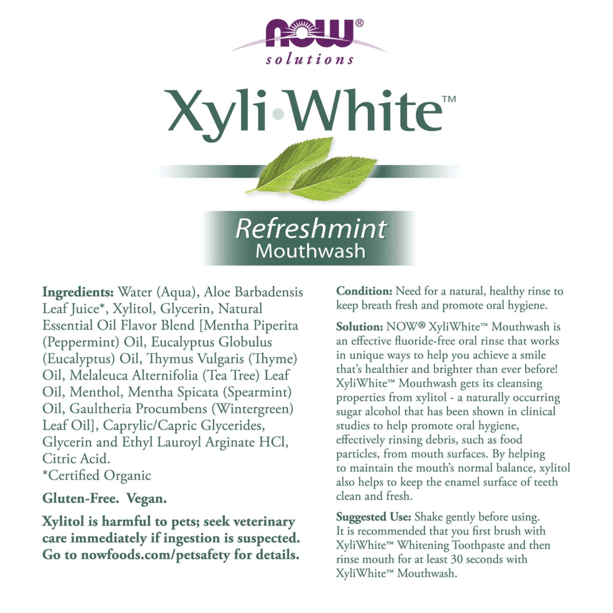 NOW Xyliwhite Mouthwash, 473ml - Image 9