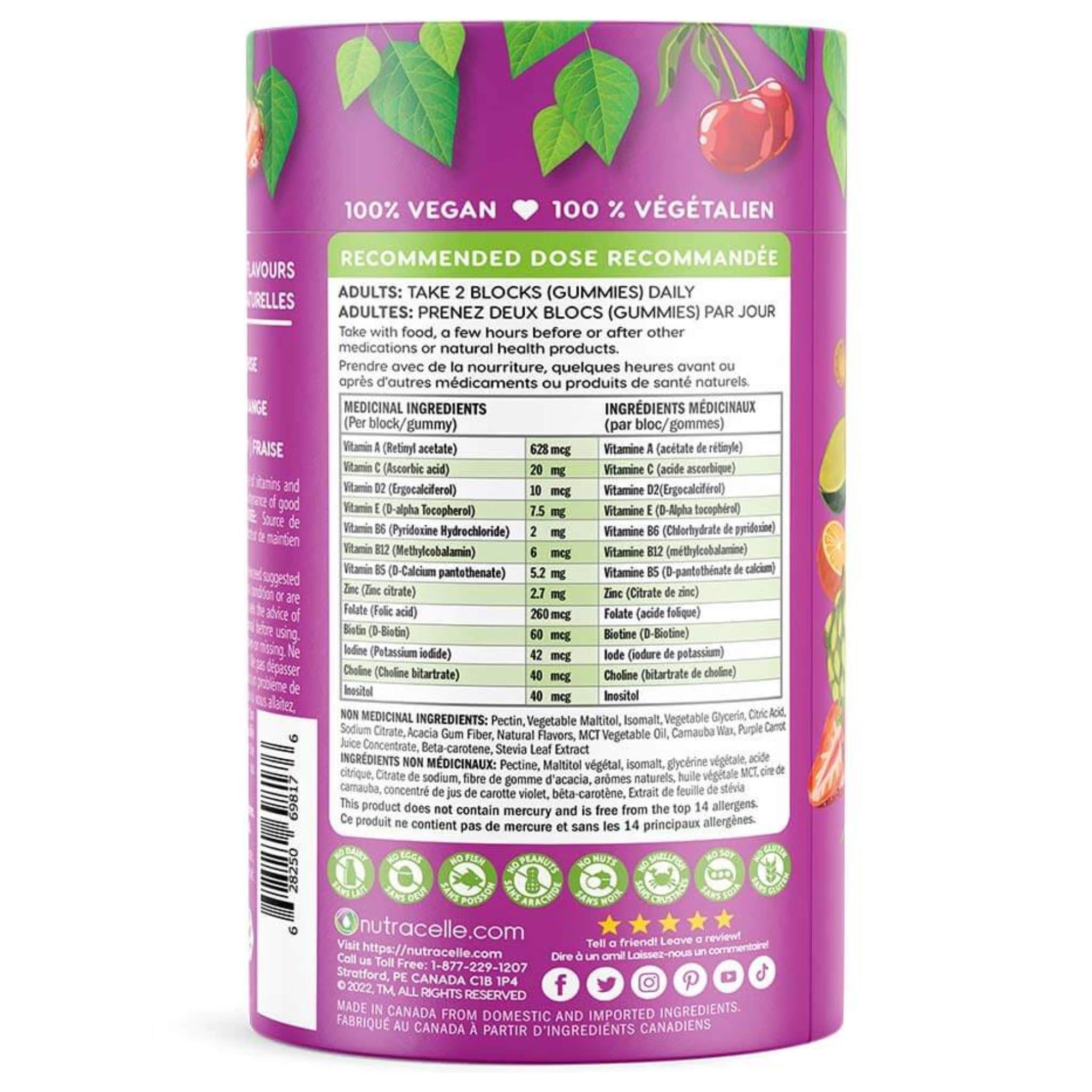 Nutramin Adult Multivitamin Gummies, 90 Vegan Gummies - Image 2