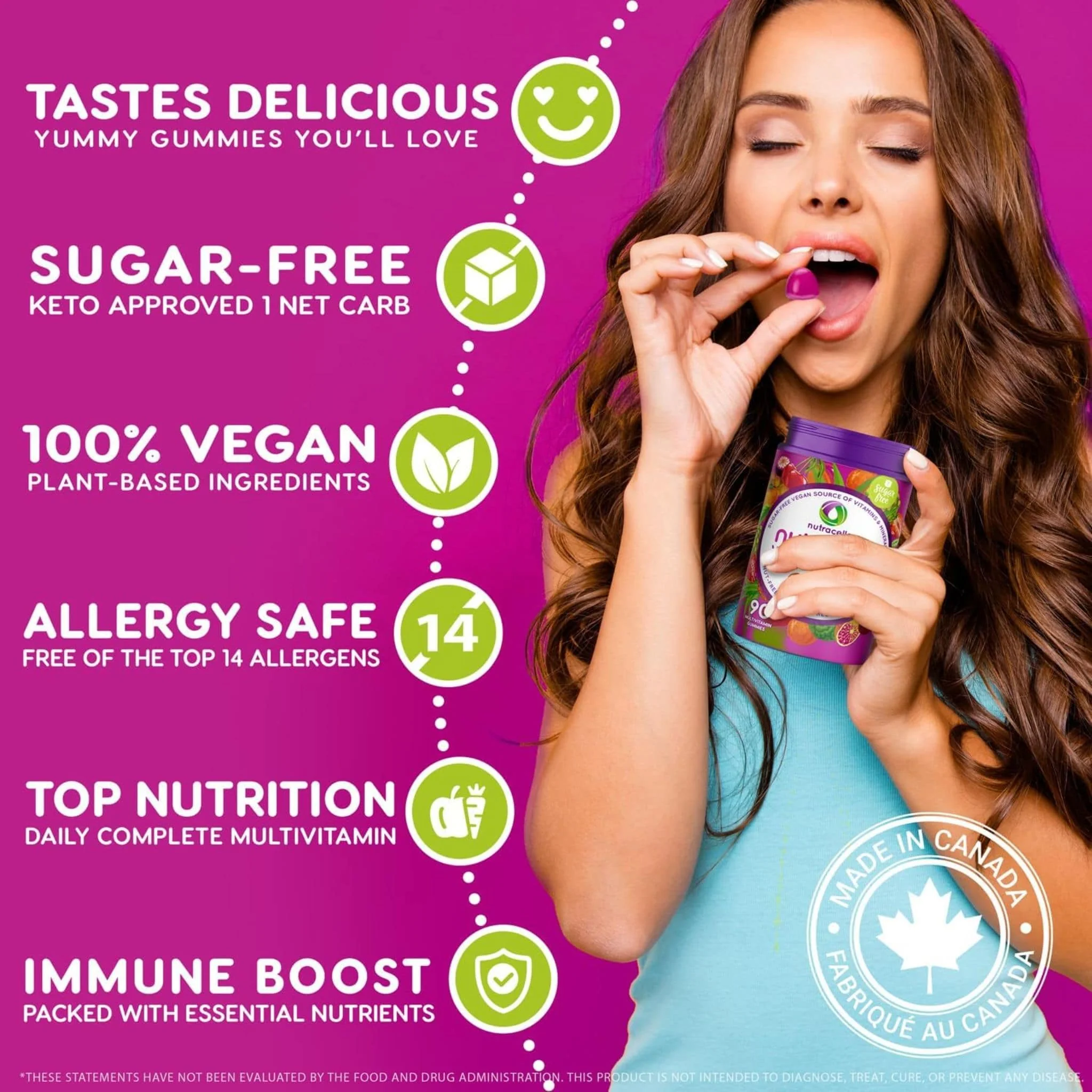 Nutramin Adult Multivitamin Gummies, 90 Vegan Gummies - Image 4