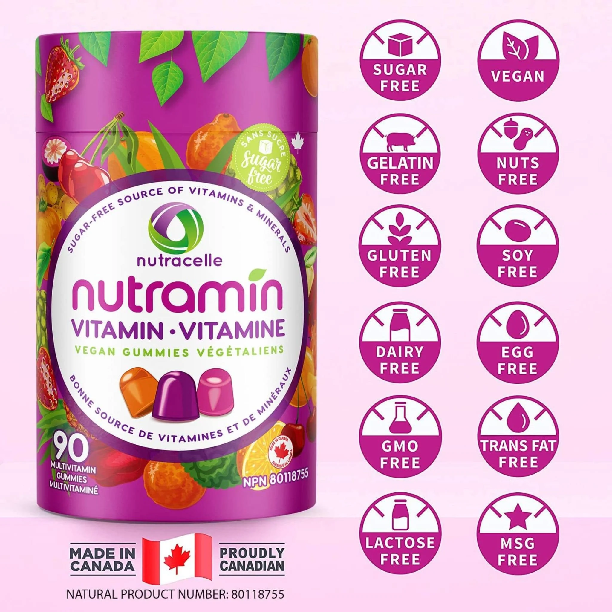 Nutramin Adult Multivitamin Gummies, 90 Vegan Gummies - Image 8