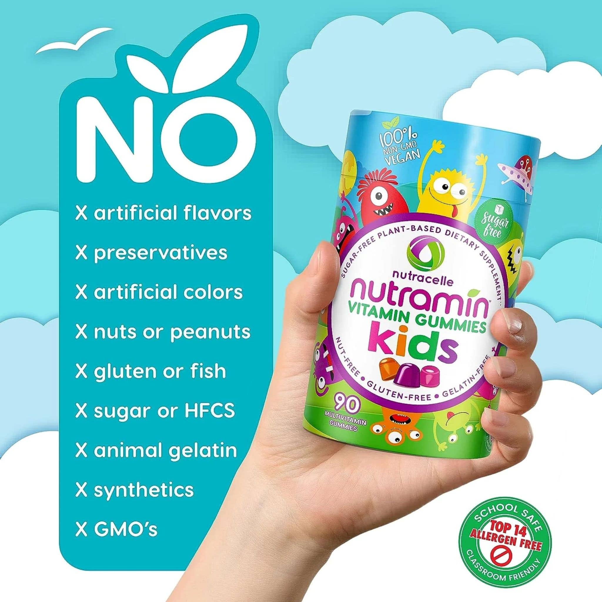 Nutramin Kids Vegan Multivitamin Gummies, 90 Gummies - Image 5