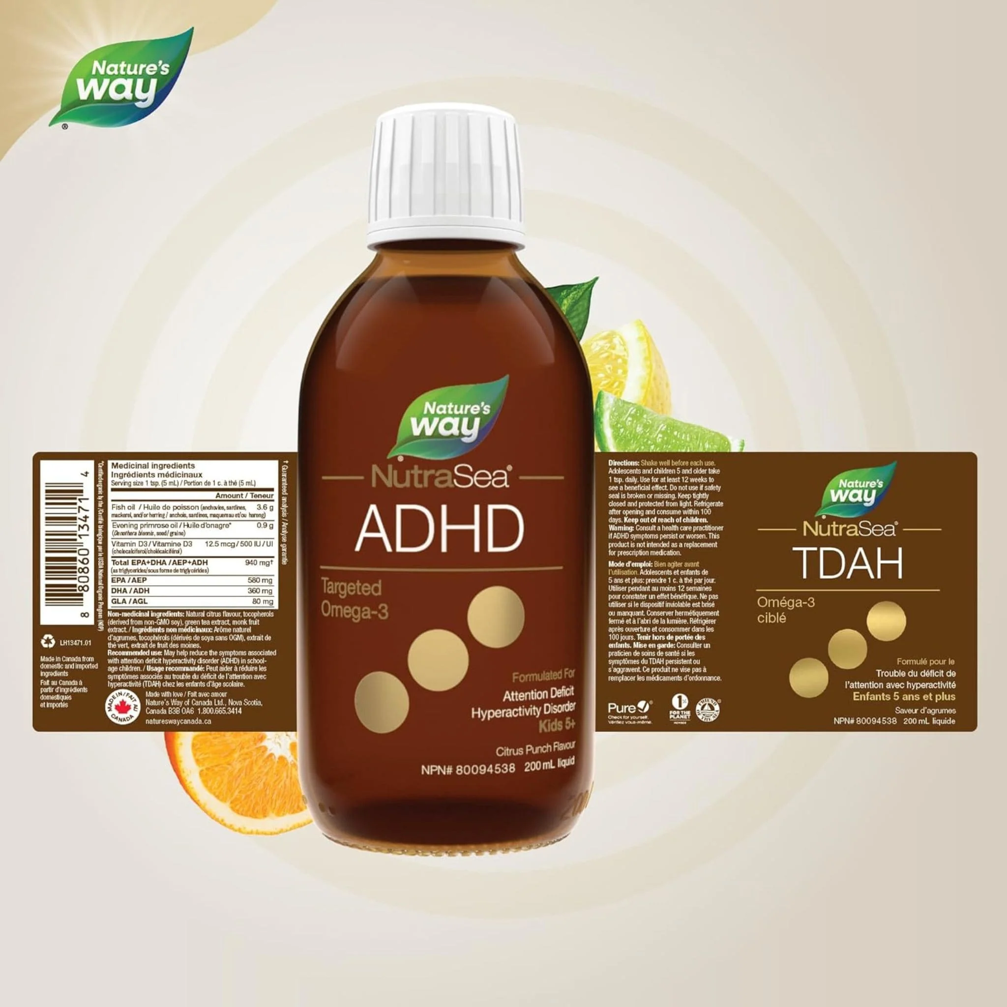 NutraSea ADHD Targeted Omega-3, 200ml (New!) - Image 2