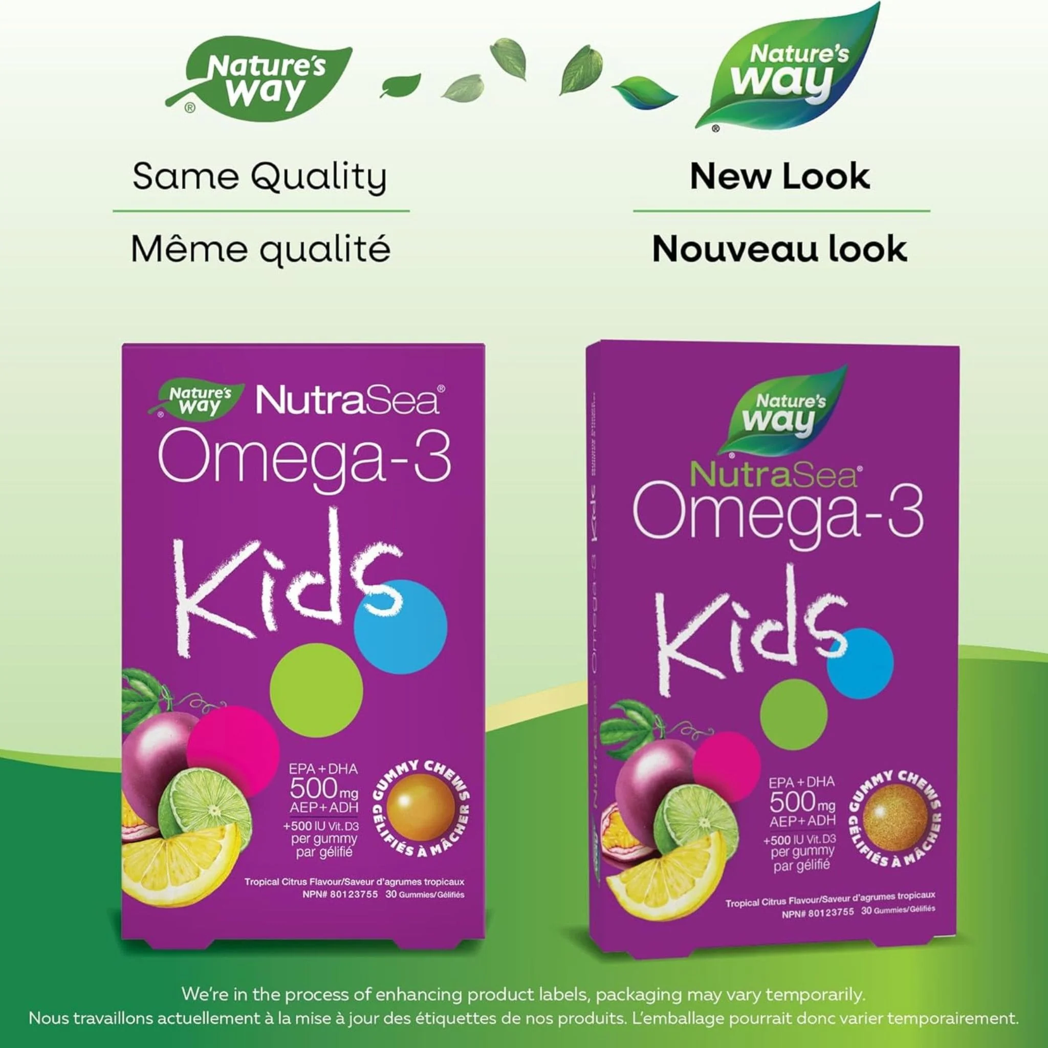 NutraSea Omega 3 For Kids Plus Vitamin D3 Gummy Chews, 500mg EPA and DHA, 30 Gummies - Image 6