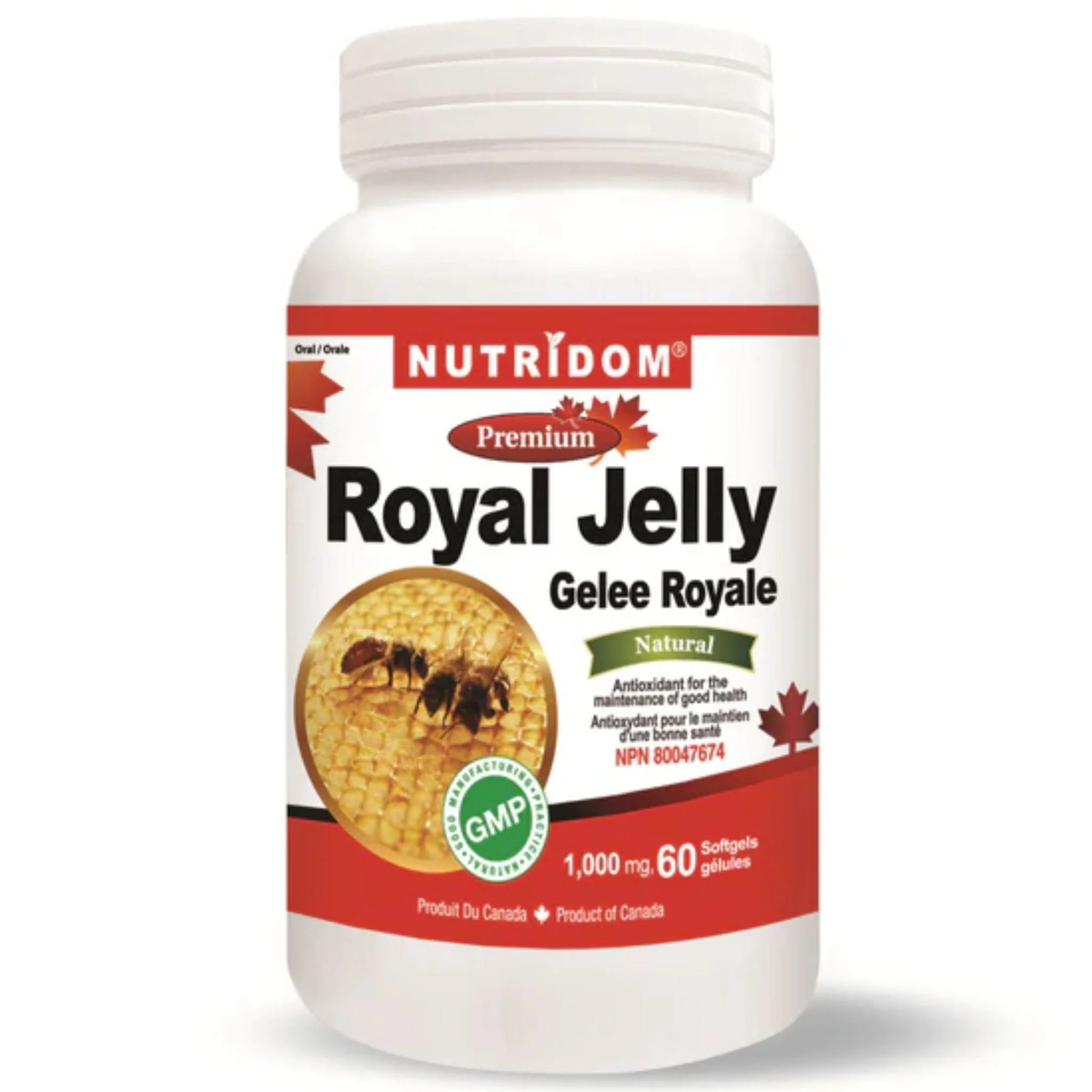 Nutridom Royal Jelly 1000mg Softgels, Non-GMO