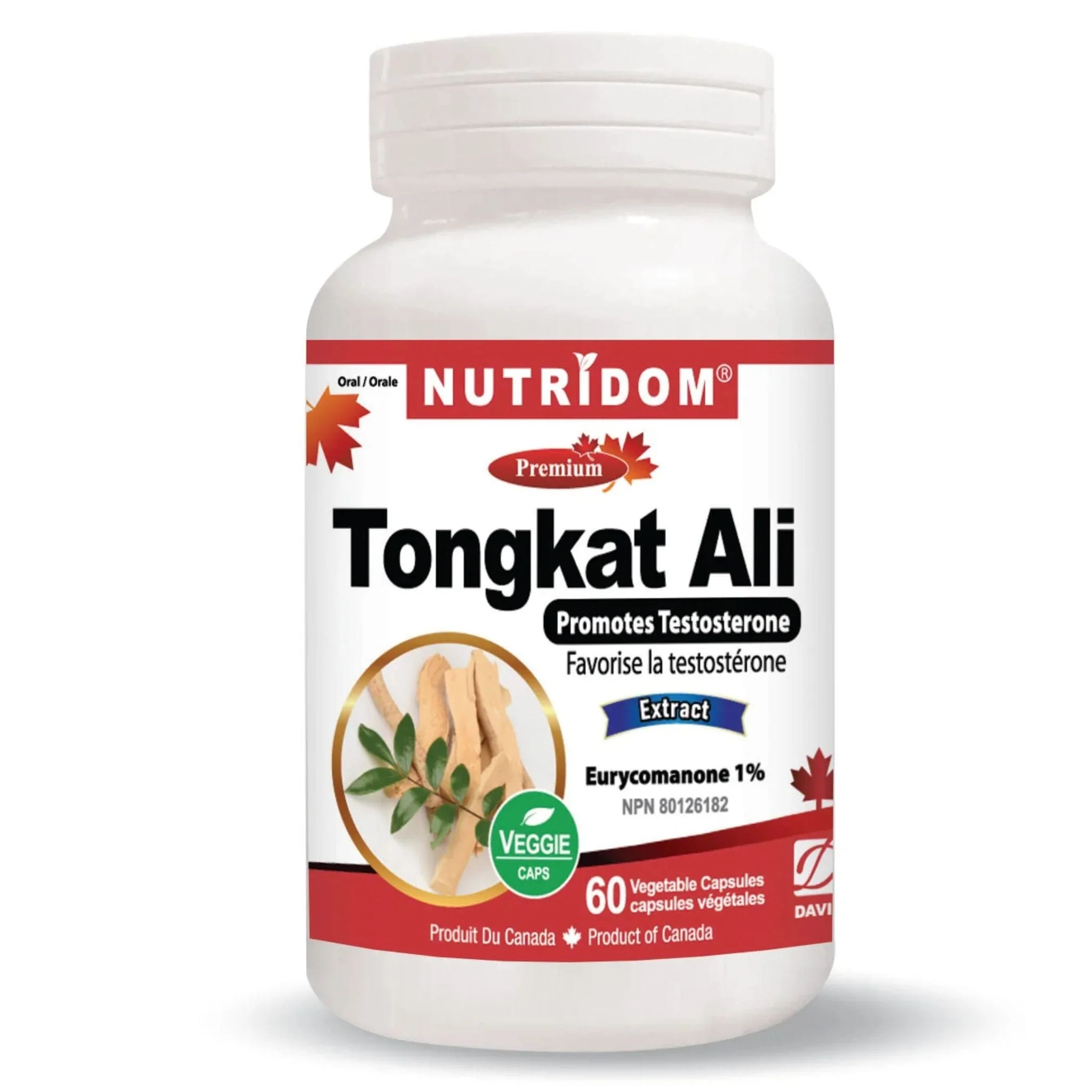 Nutridom Tongkat Ali 200mg, Promotes Testosterone,  60 Vegetable Capsules - Image 3