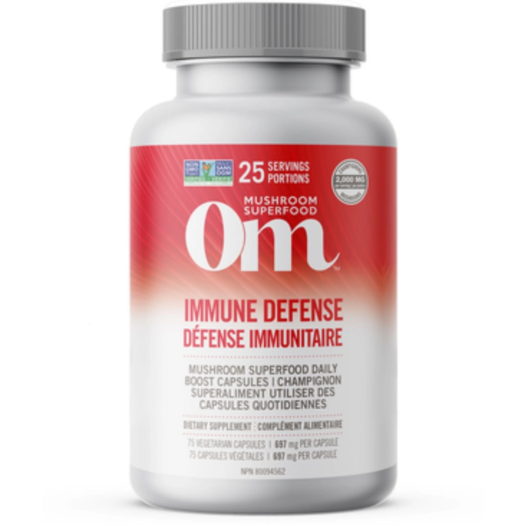 OM Mushroom Immune Defense Mushroom Blend 667mg, 75 Capsules