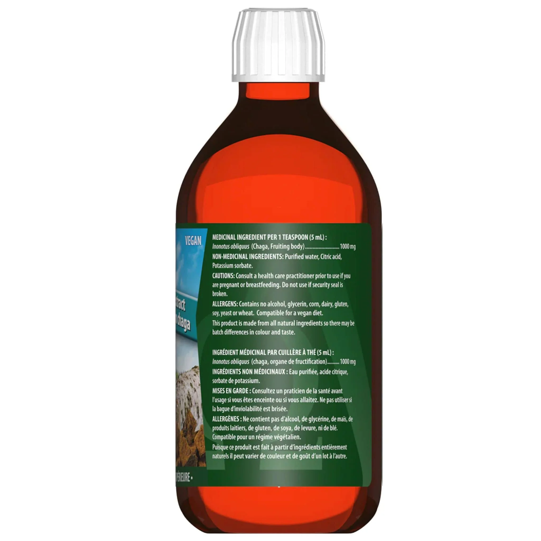 Omega Alpha Chaga Mushroom Liquid Extract 1000mg, Fast Absorbing, Immunomodulating, Contains beta-glucans, No Alcohol or Sweeteners, 250ml - Image 3