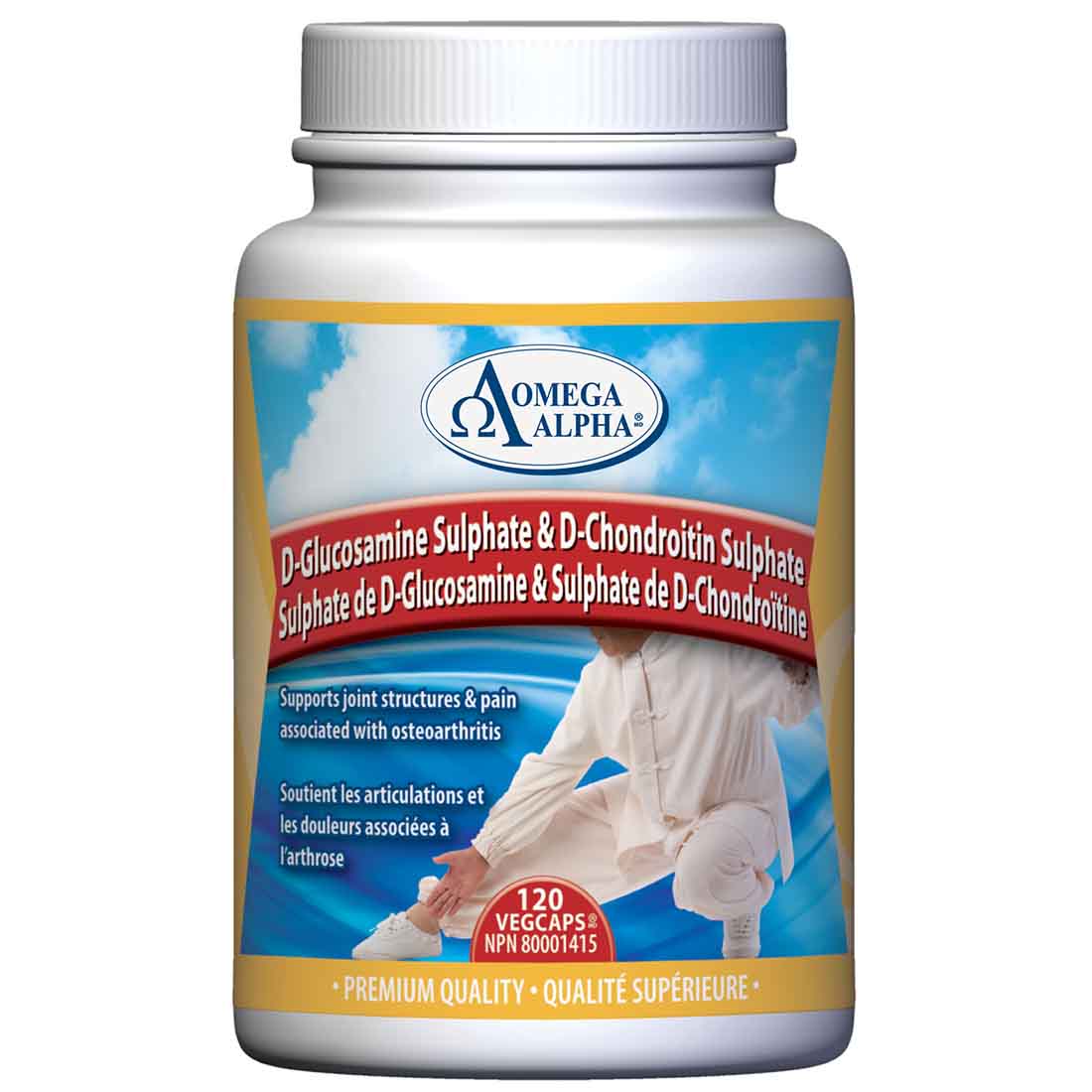 Omega Alpha D-Glucosamine & Chondroitin, 120 VCapsules
