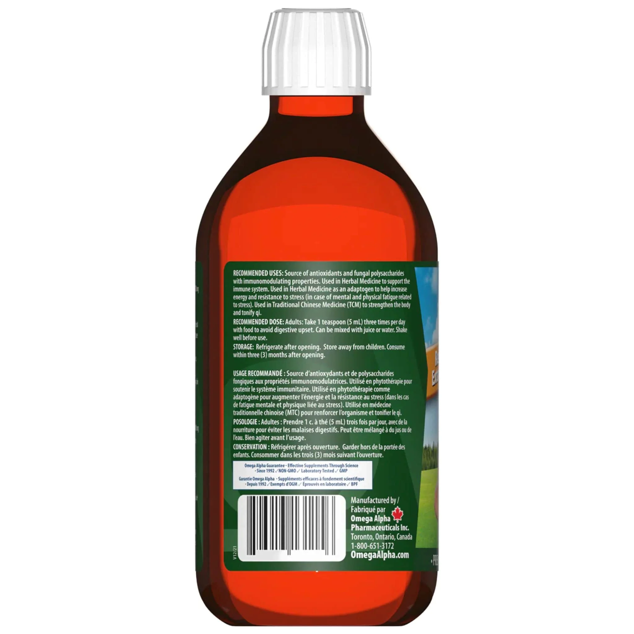 Omega Alpha Reishi Mushroom Liquid Extract 1000mg, Fast Absorbing, No Alcohol or Sweeteners, Immune and Stress Support, 250ml - Image 3