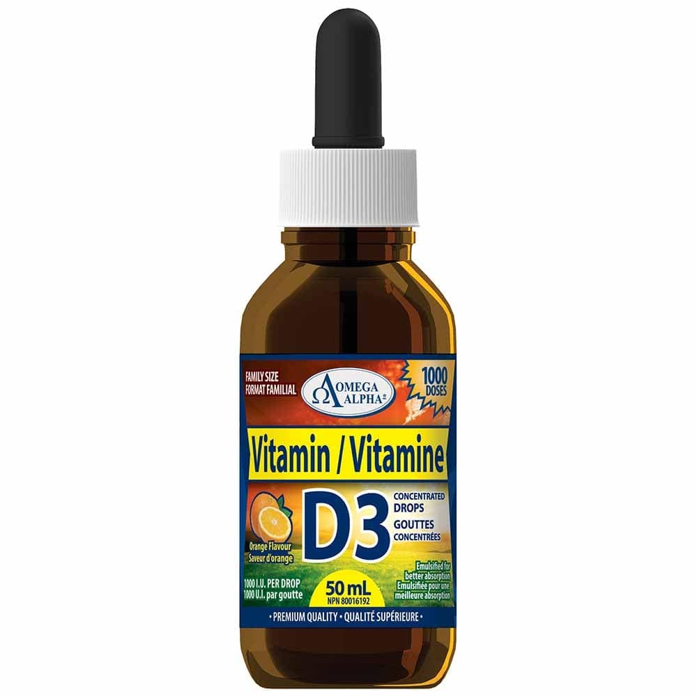 Omega Alpha Vitamin D3 1000IU Concentrated Drops (1,000 Servings!), 50ml - Image 2