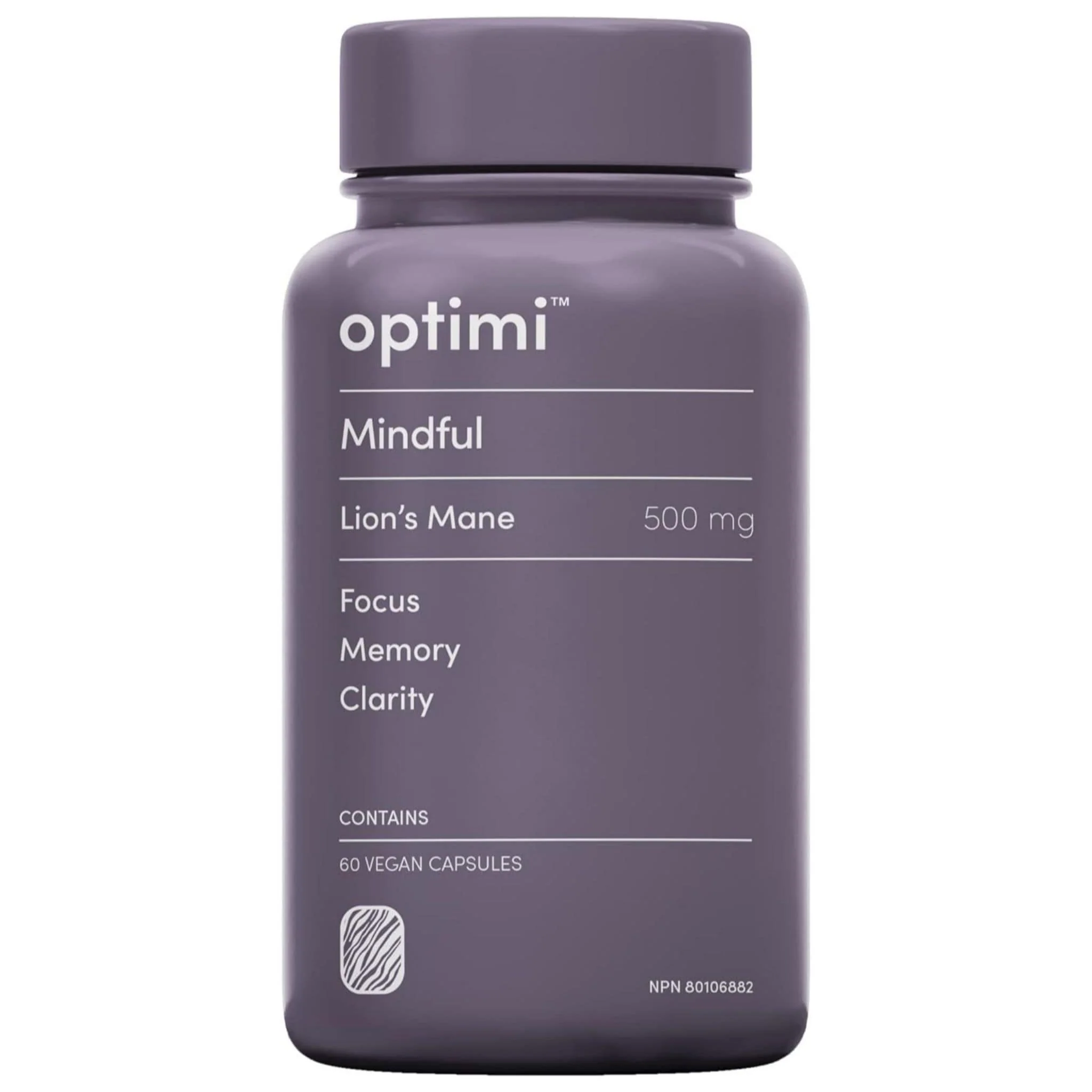 Optimi Mindful with Lion's Mane 500mg, 60 Vegetable Capsules