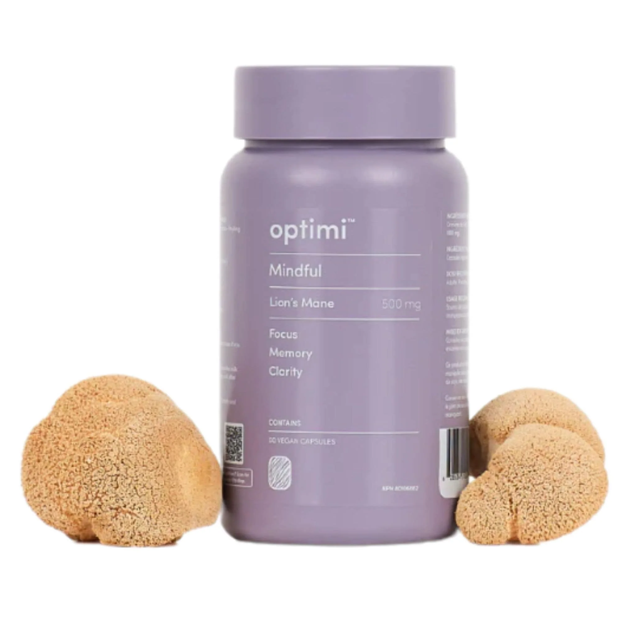 Optimi Mindful with Lion's Mane 500mg, 60 Vegetable Capsules - Image 4
