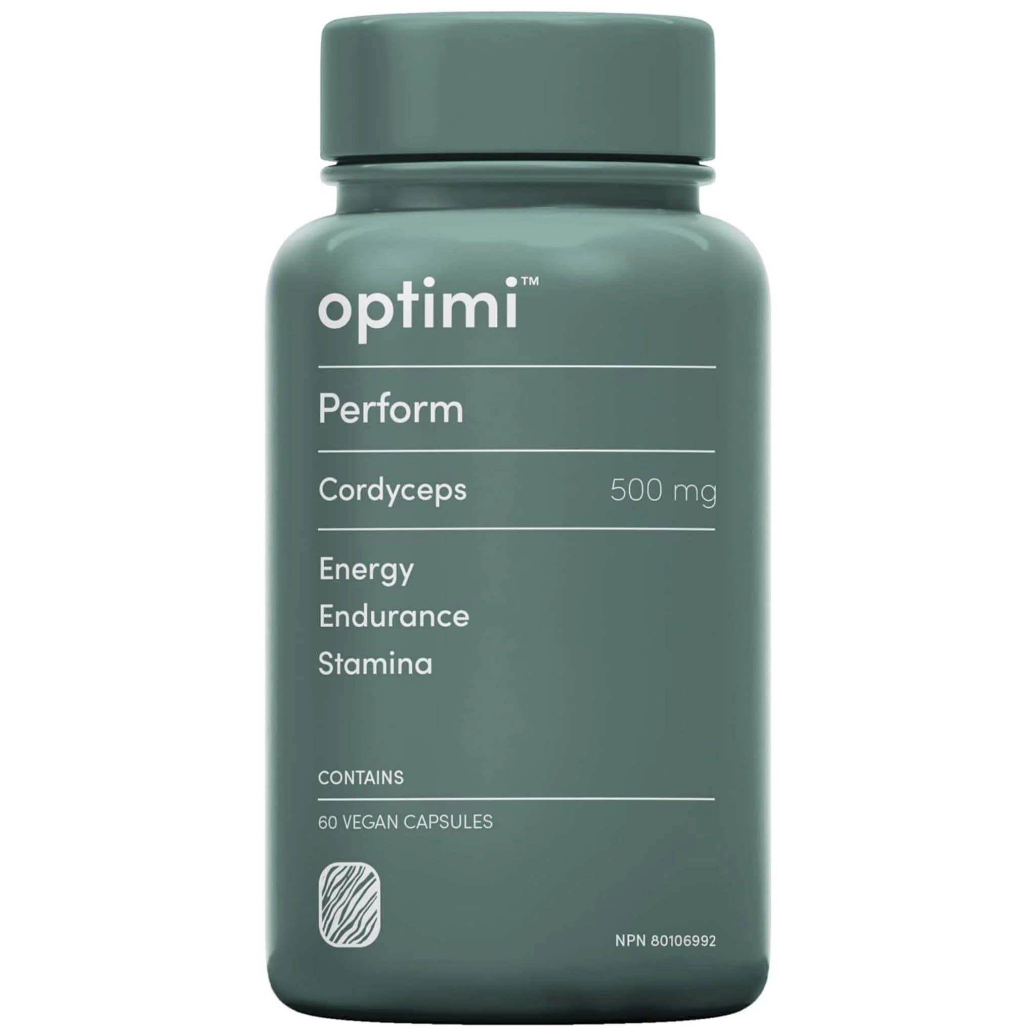 Optimi Perform with Cordyceps 500mg, Energy, Endurance & Stamina, 60 Vegetable Capsules