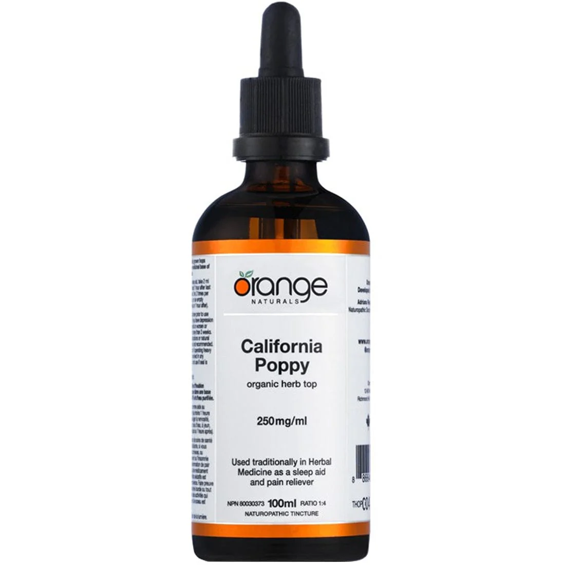 Orange Naturals California Poppy, 100ml Tincture - Image 2