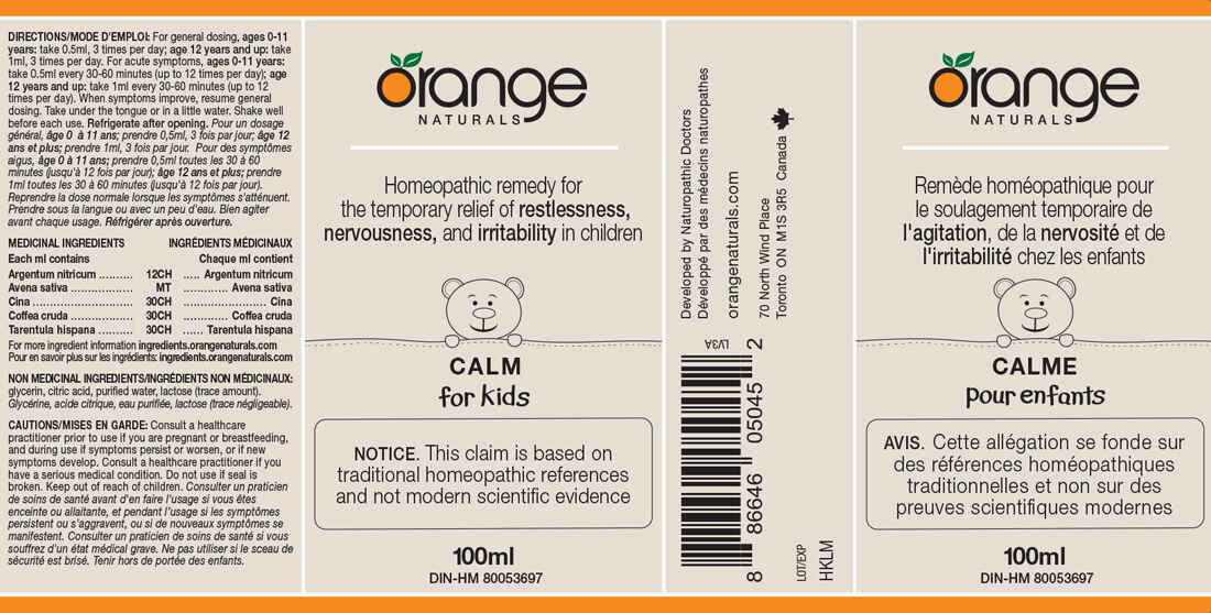 Orange Naturals Calm for Kids Homeopathic Remedy, 100ml - Image 2
