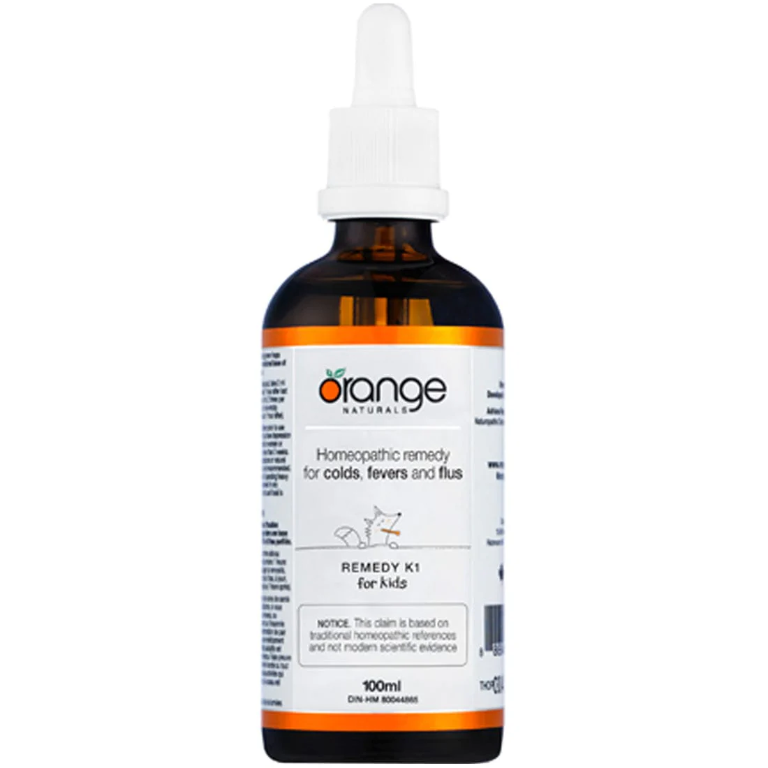 Orange Naturals Remedy K1 (Formerly Cold+Flu for kids) Homeopathic, 100ml