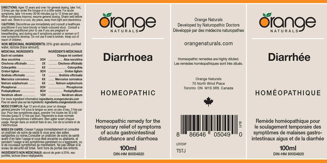 Orange Naturals Diarrhea Homeopathic, 100ml - Image 2