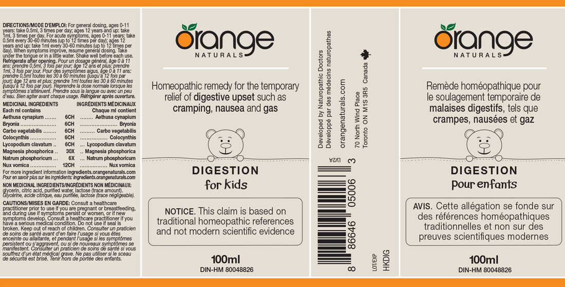 Orange Naturals Digestion For Kids Homeopathic Remedy, 100ml - Image 2
