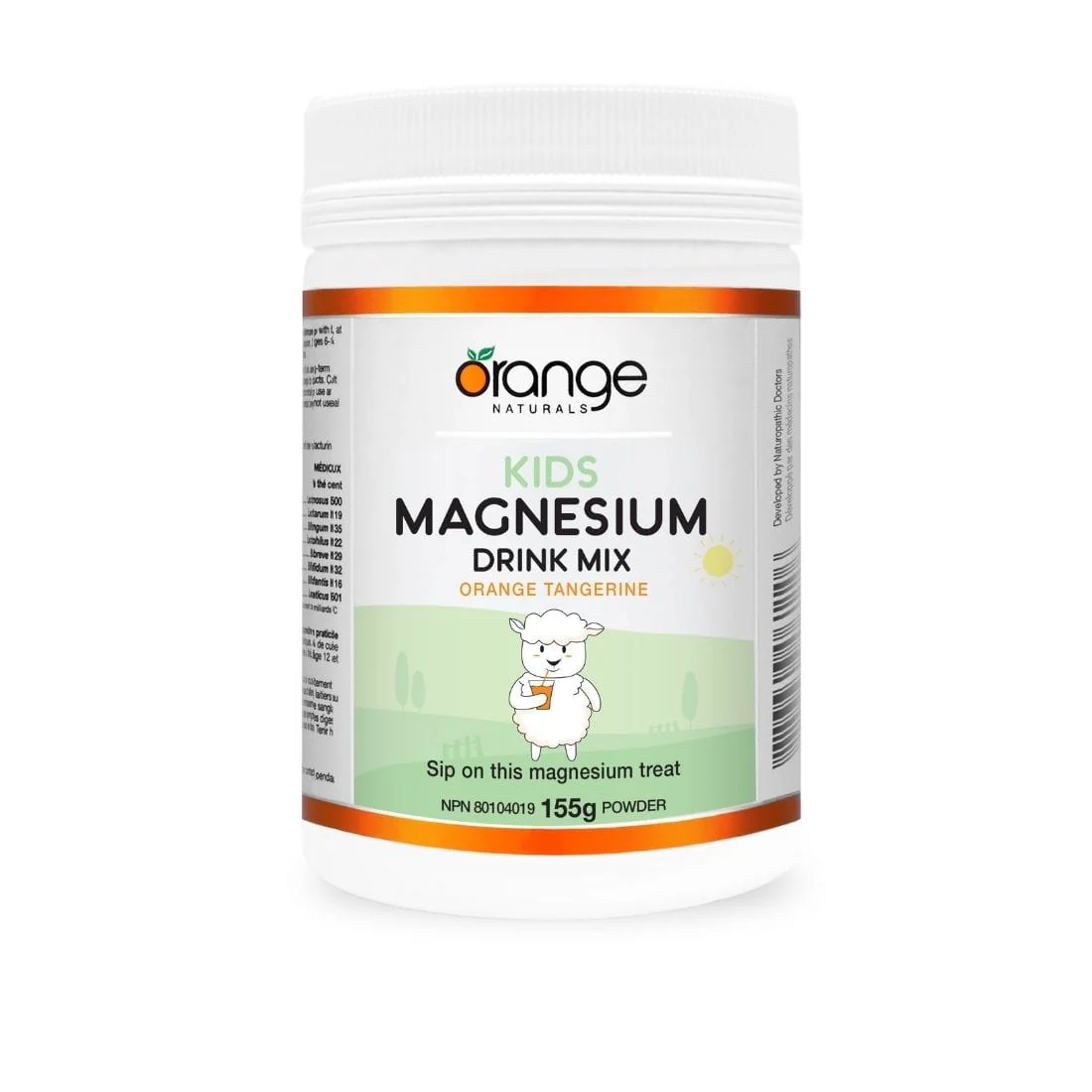 Orange Naturals Kids Magnesium Drink Mix, Orange Tangerine Flavour, 155g