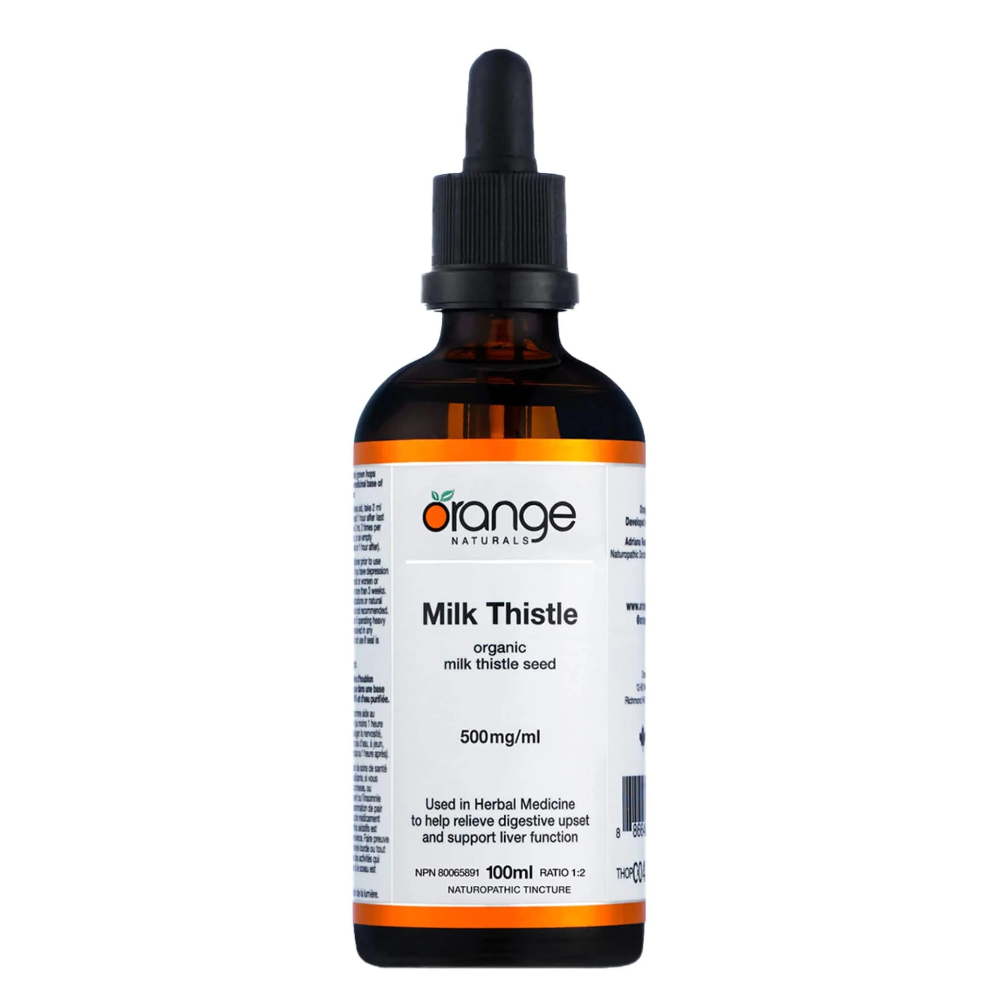 Orange Naturals Milk Thistle 500mg, 100ml Tincture