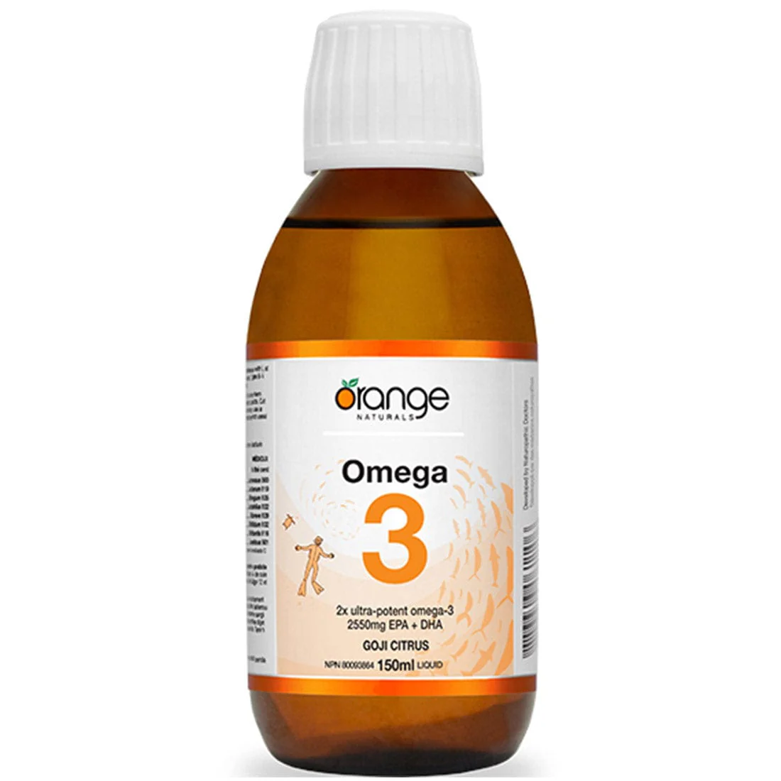 Orange Naturals Omega 3 Adult Fish Oil, 2X Potency, 150ml