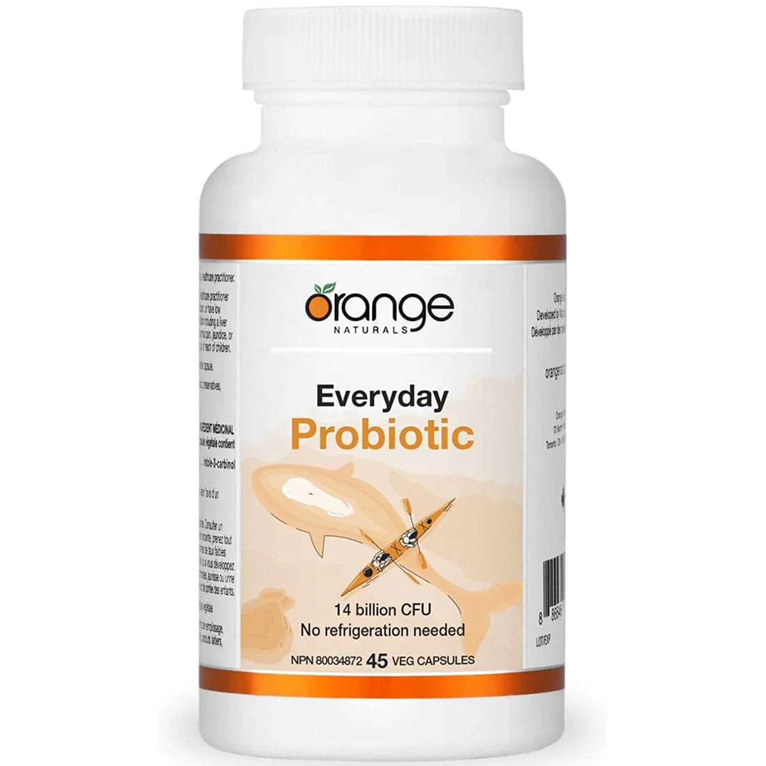 Orange Naturals Everyday Probiotics For Adults 14 billion CFU, 45 V-Capsules