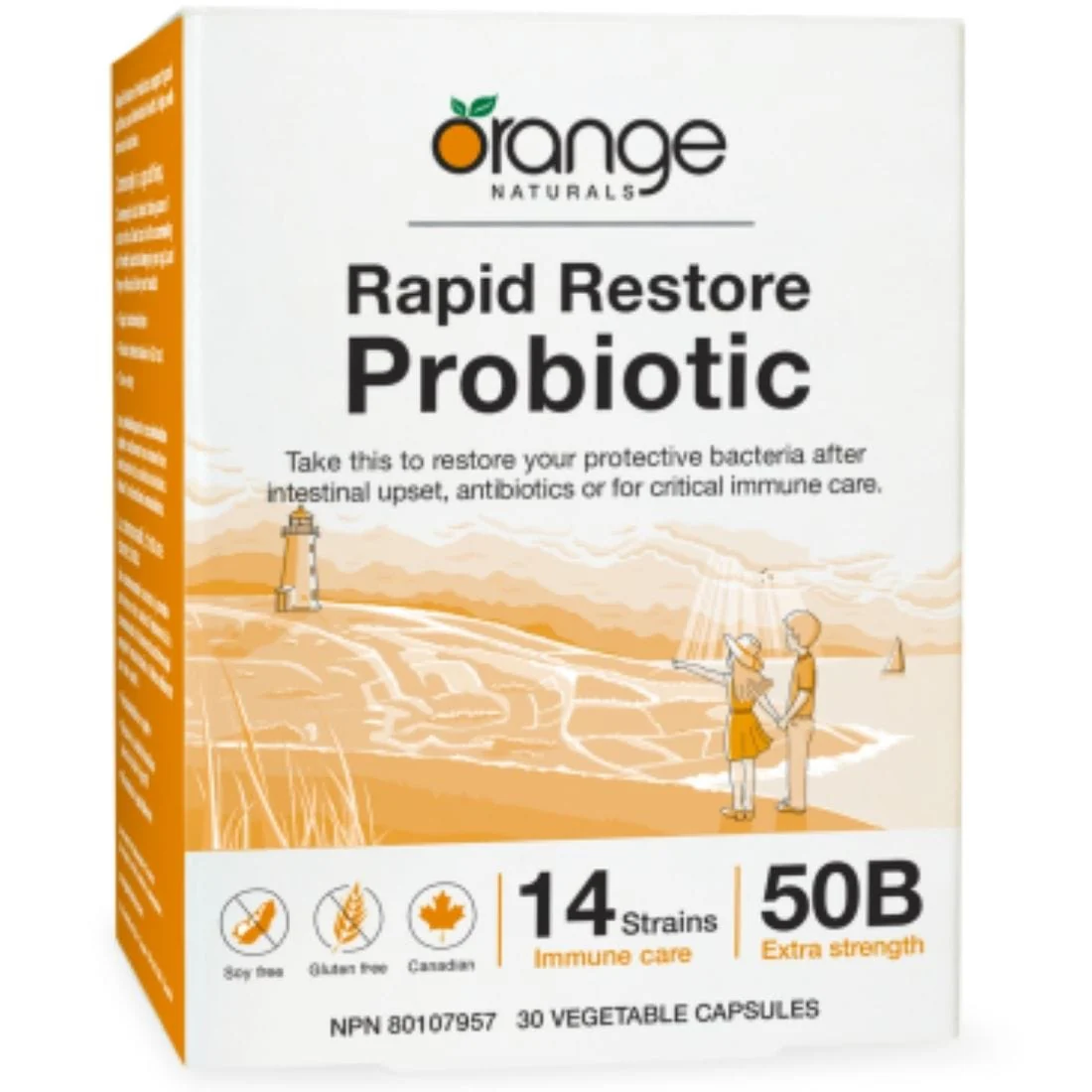 Orange Naturals Rapid Restore Probiotic 50 Billion - Image 2