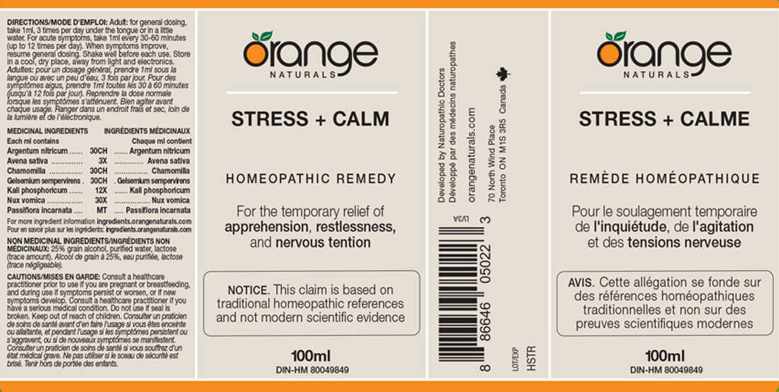 Orange Naturals Stress + Calm Homeopathic Remedy, 100ml - Image 2