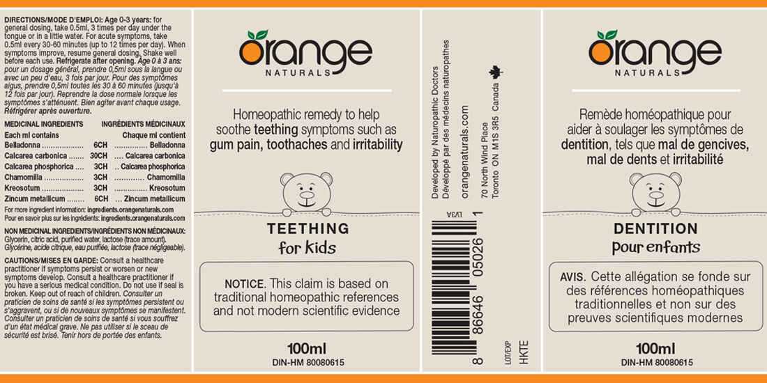 Orange Naturals Teething (For Kids) Homeopathic Remedy, 100ml - Image 2