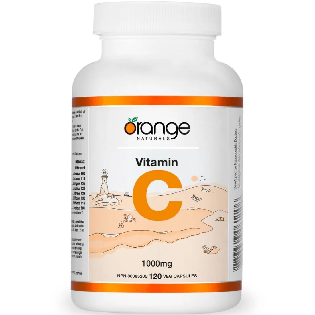 Orange Naturals Vitamin C 1000mg, 120 Vegetable Capsules