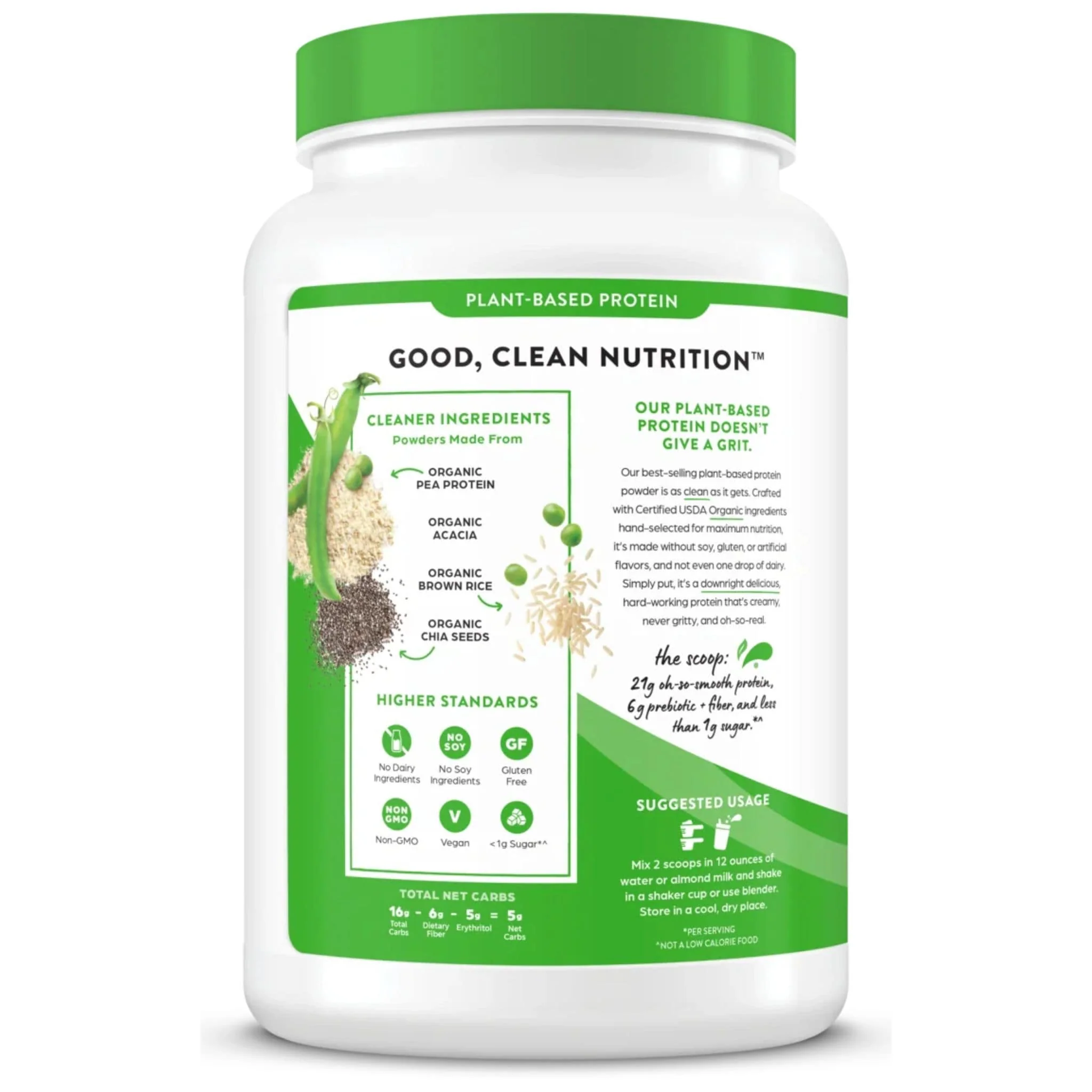 Orgain Organic Protein Powder, 21g of Plant Based Protein, 920g - Image 3