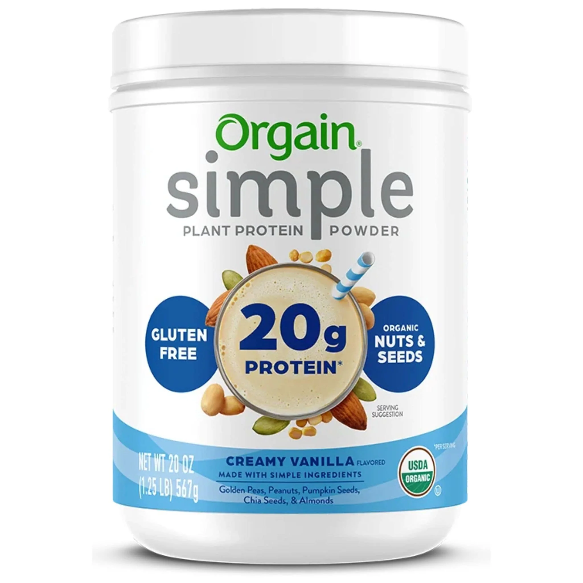 Orgain Simple Organic Protein Powder, 20g of Plant-Based Protein, 567g - Image 4