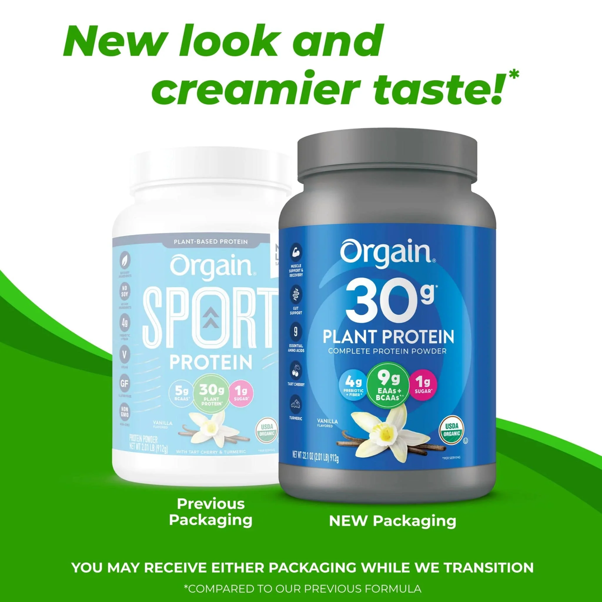 Orgain Sport Protein Powder, 30g of Organic Plant Based Protein, 912g - Image 2