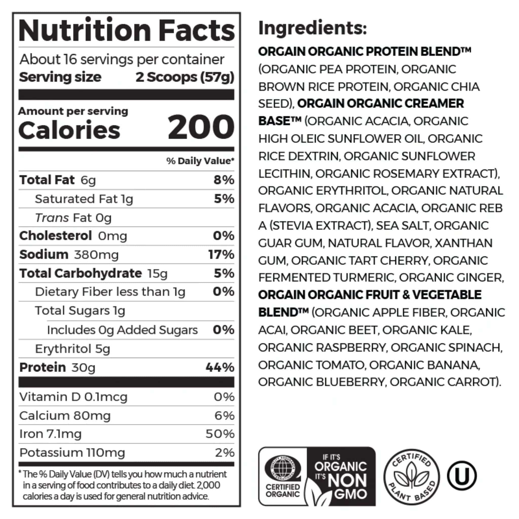 Orgain Sport Protein Powder, 30g of Organic Plant Based Protein, 912g - Image 5