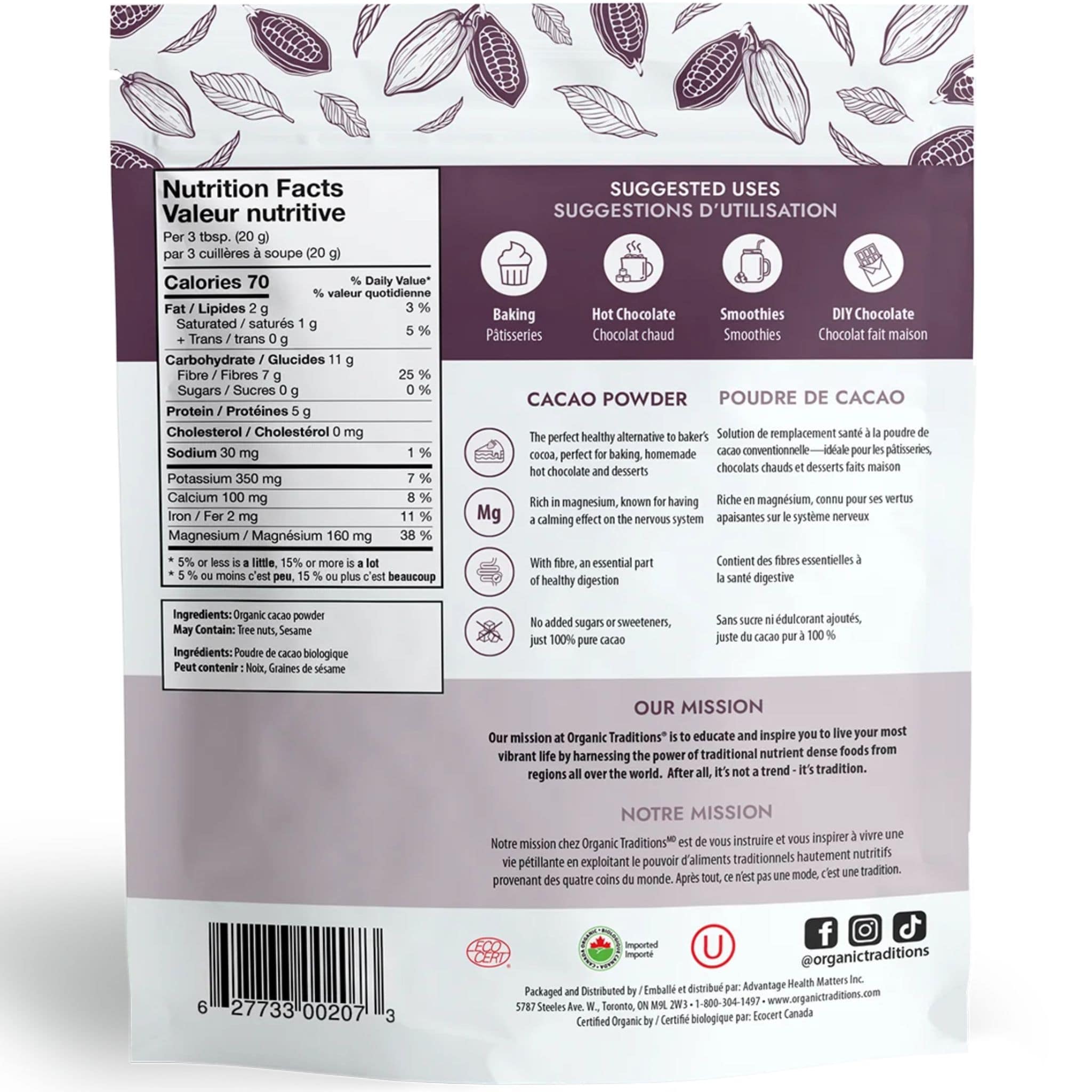 Organic Traditions Cacao Powder - Image 4