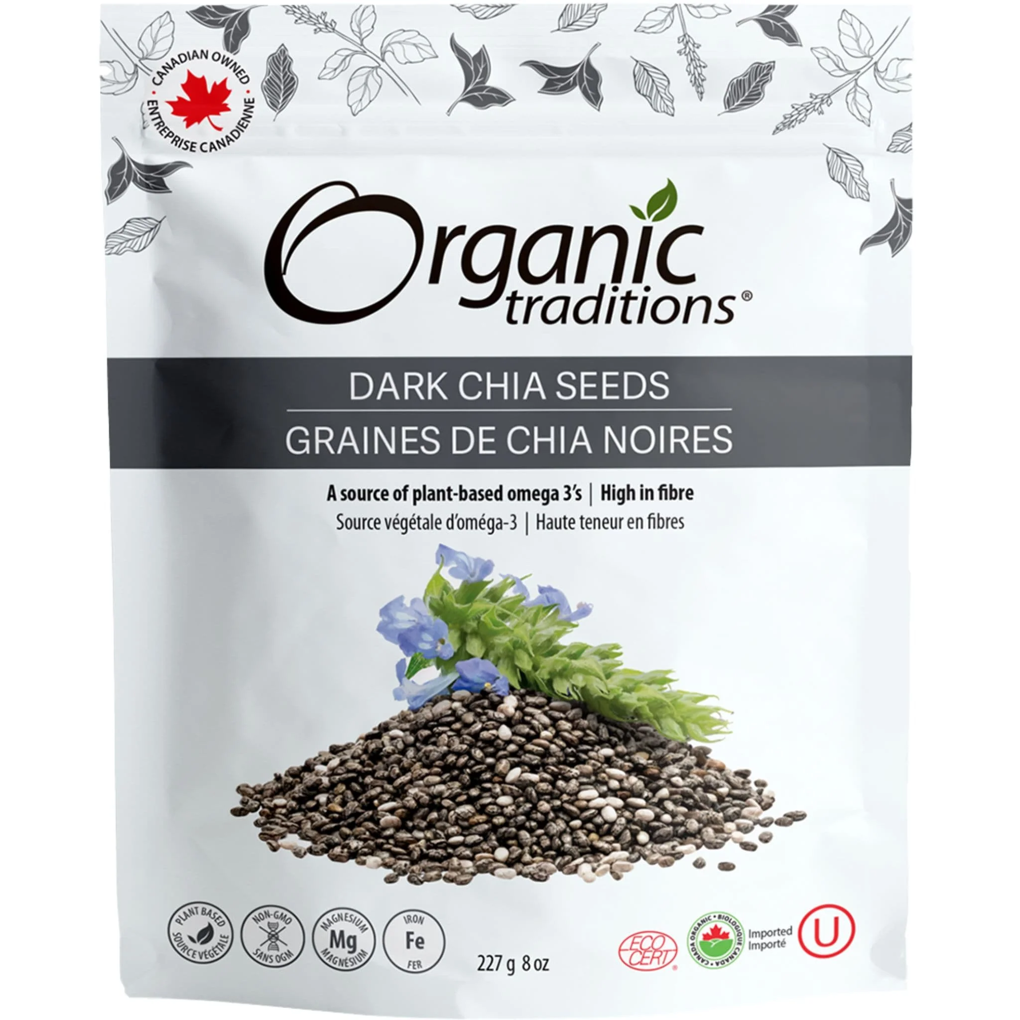 Organic Traditions Chia Seeds (Dark Whole)