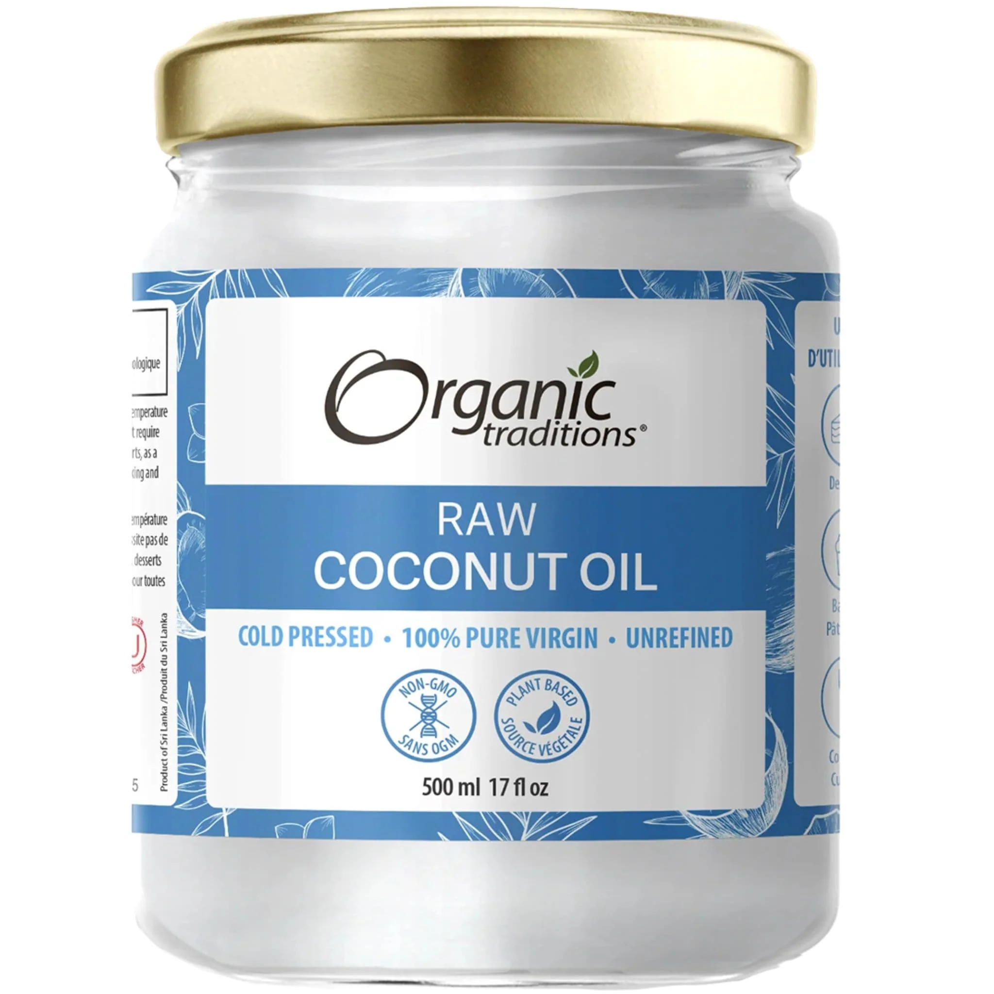 Organic Traditions Raw Coconut Oil, 100% Pure Virgin Organic Coconut Oil, Unrefined, Artisan Cold Pressed