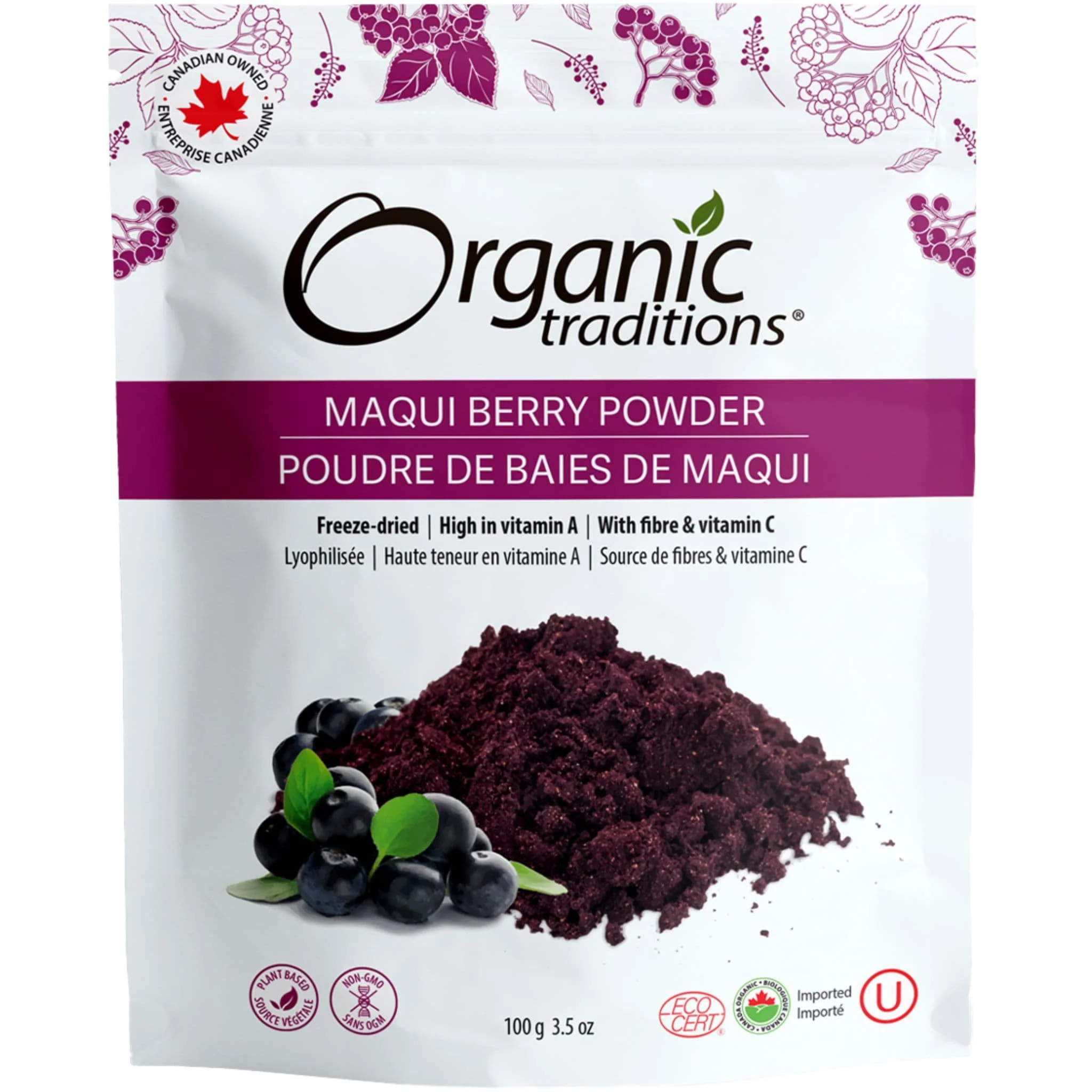 Organic Traditions Maqui Berry Powder (Freeze Dried), 100g