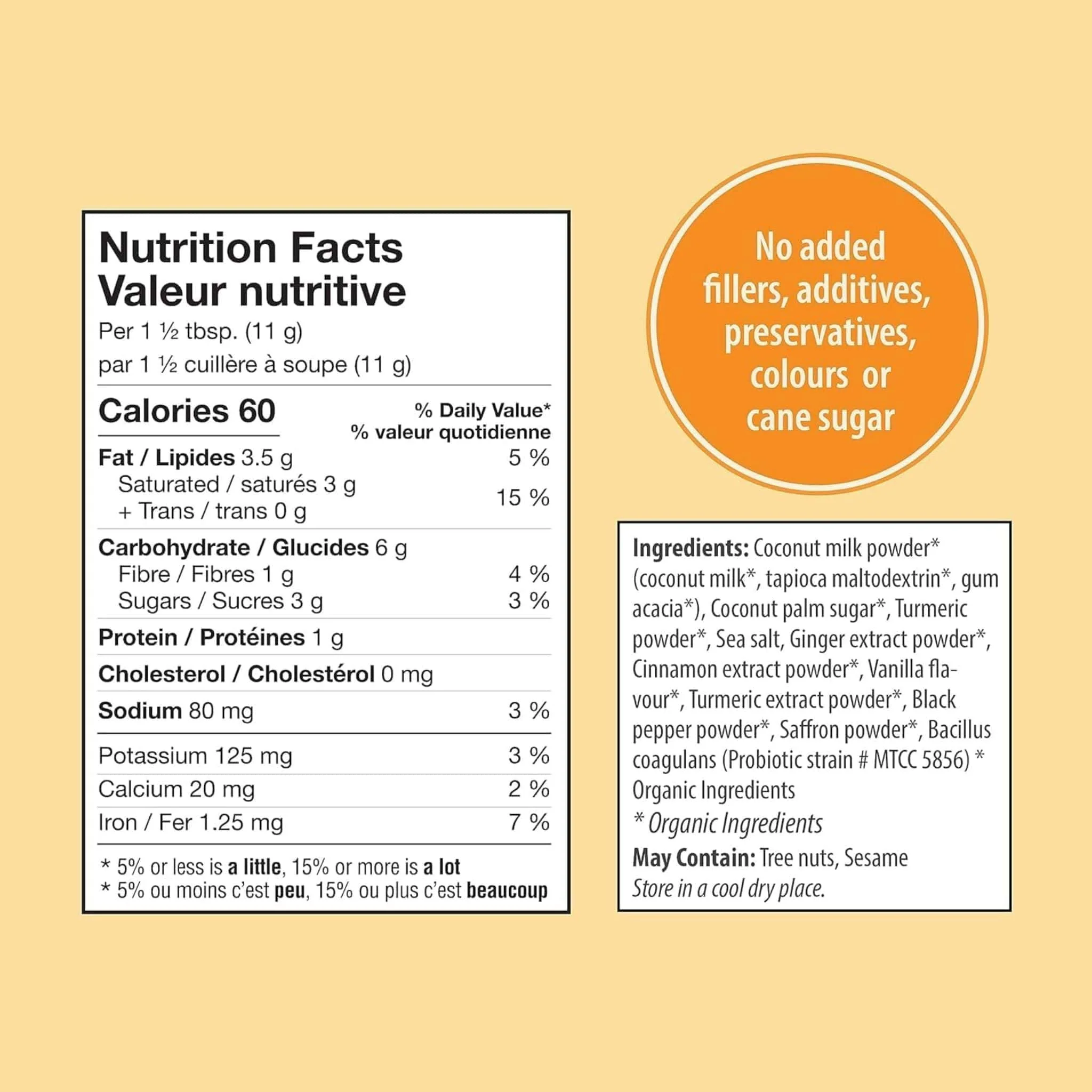 Organic Traditions Organic Turmeric Latte with Probiotics, 150g - Image 3