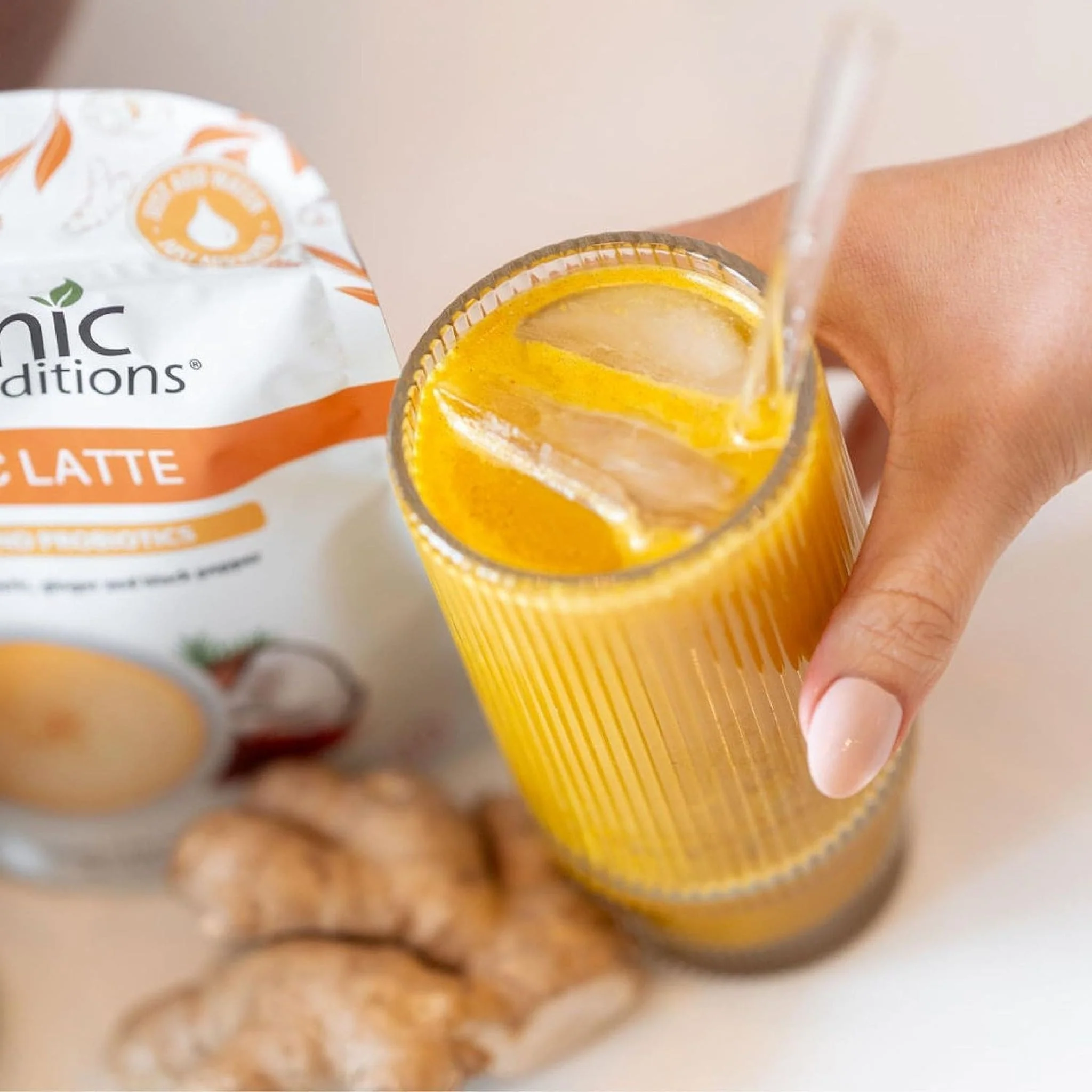 Organic Traditions Organic Turmeric Latte with Probiotics, 150g - Image 6